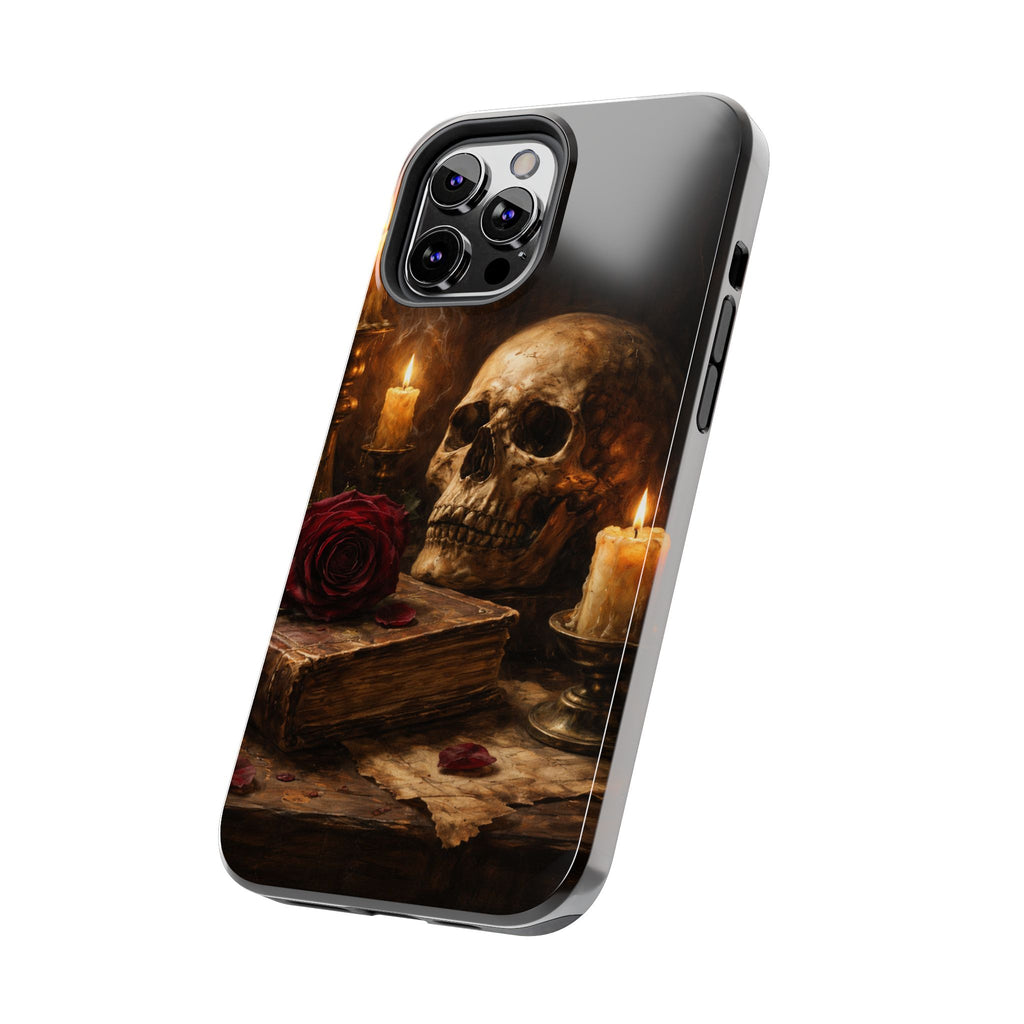 Skull & Candle Tough Phone Case — Memento Mori Protective Cover
