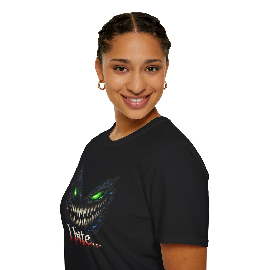 Horror Monster Tee — "I Bite..." Graphic T-Shirt
