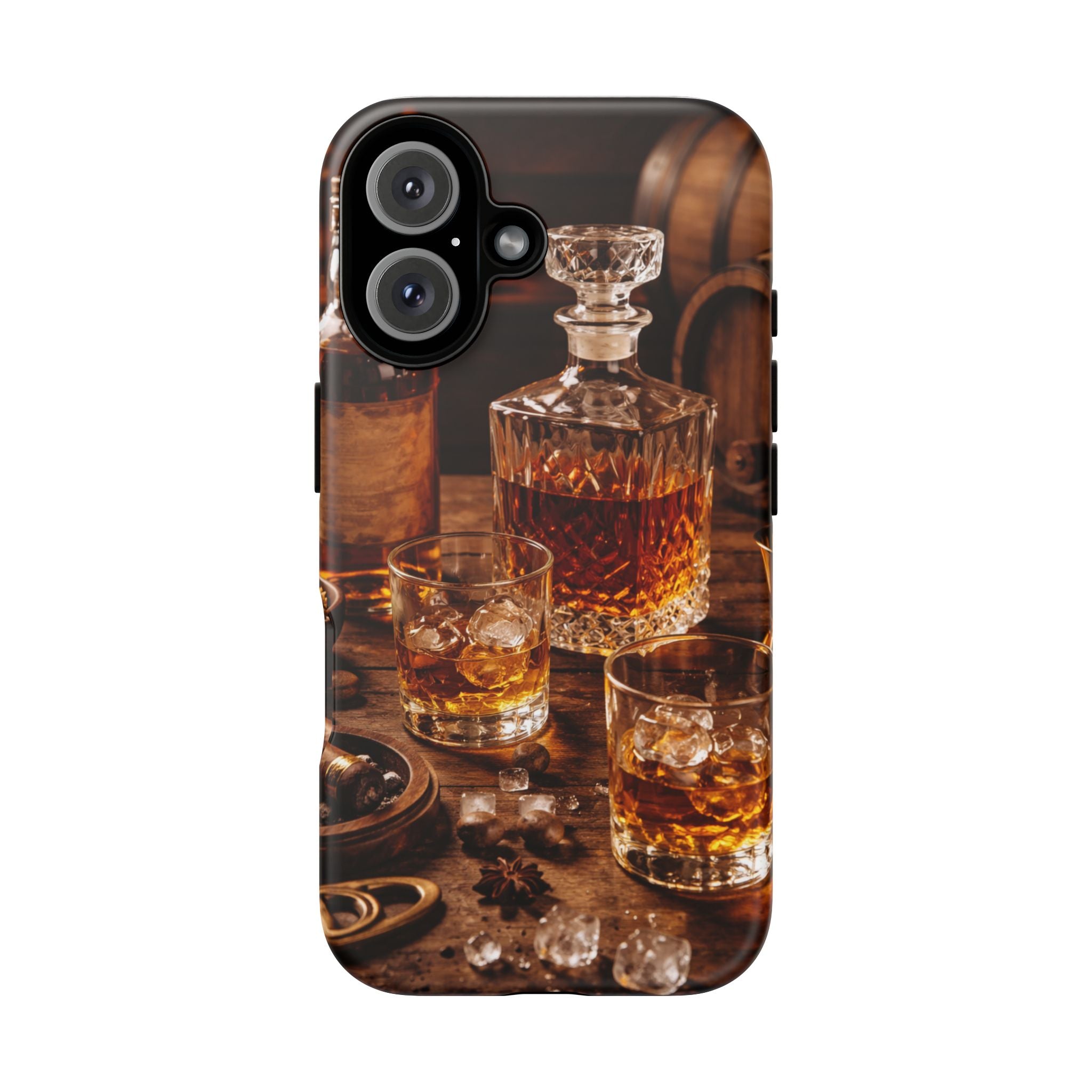 Whiskey Decanter Phone Case — Vintage Bar Spirits Protective Tough Case