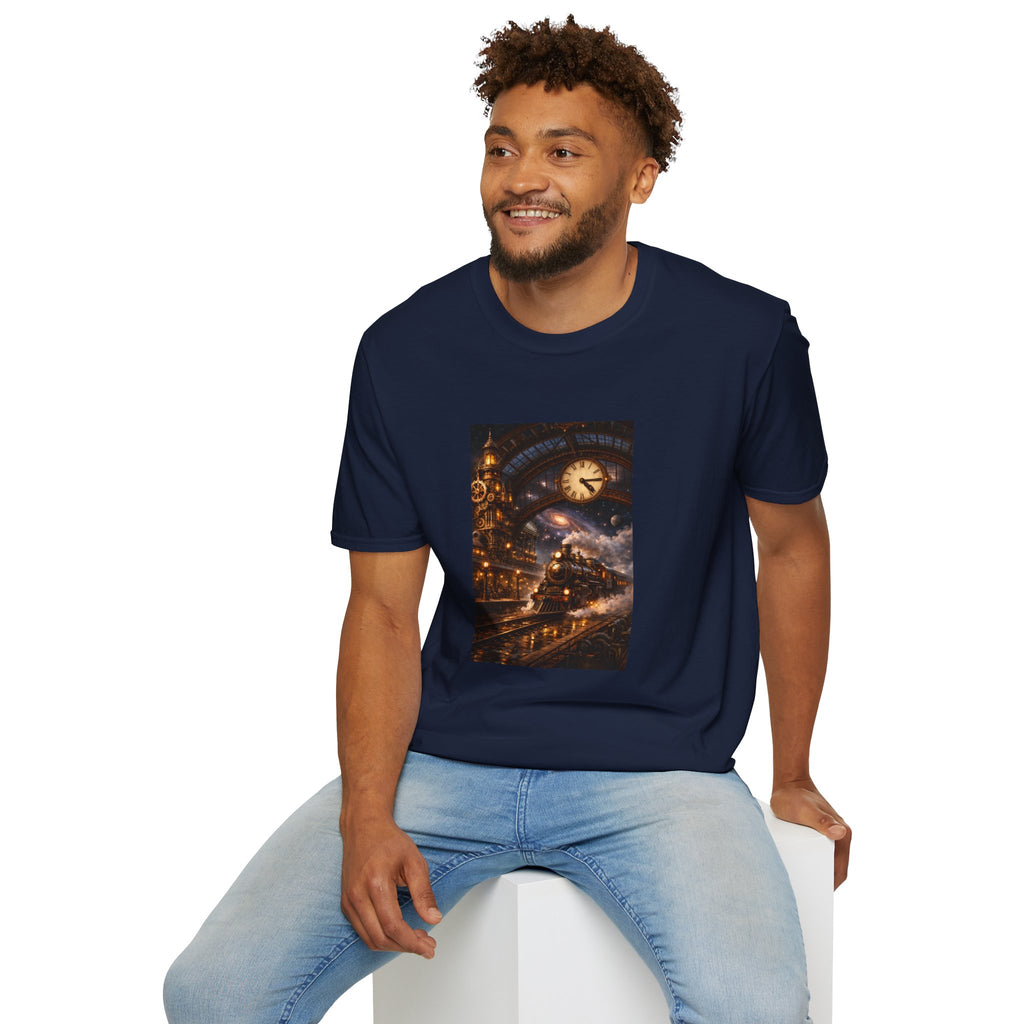 Steampunk Train T-Shirt — Steampunk Nightscape Tee