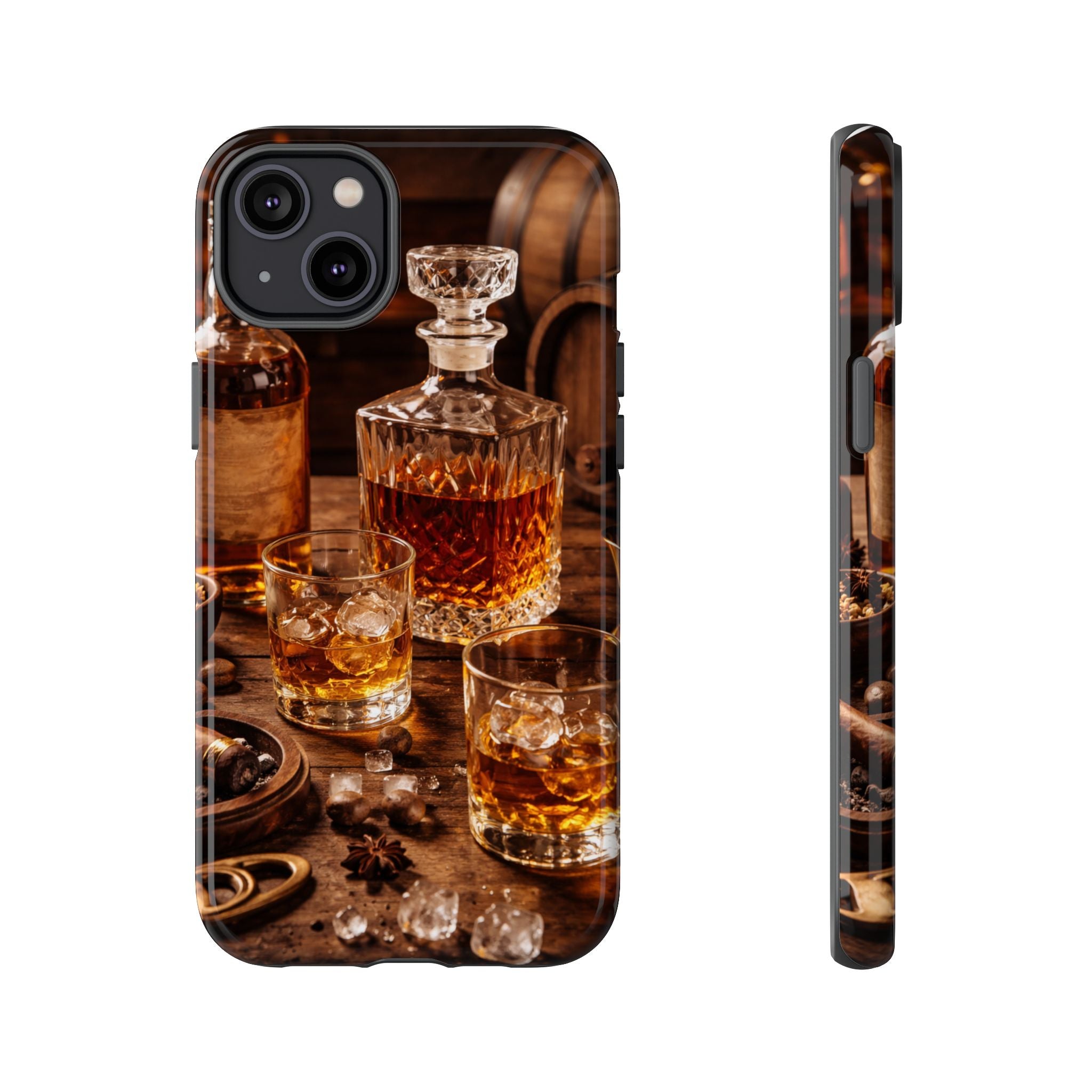 Whiskey Decanter Phone Case — Vintage Bar Spirits Protective Tough Case