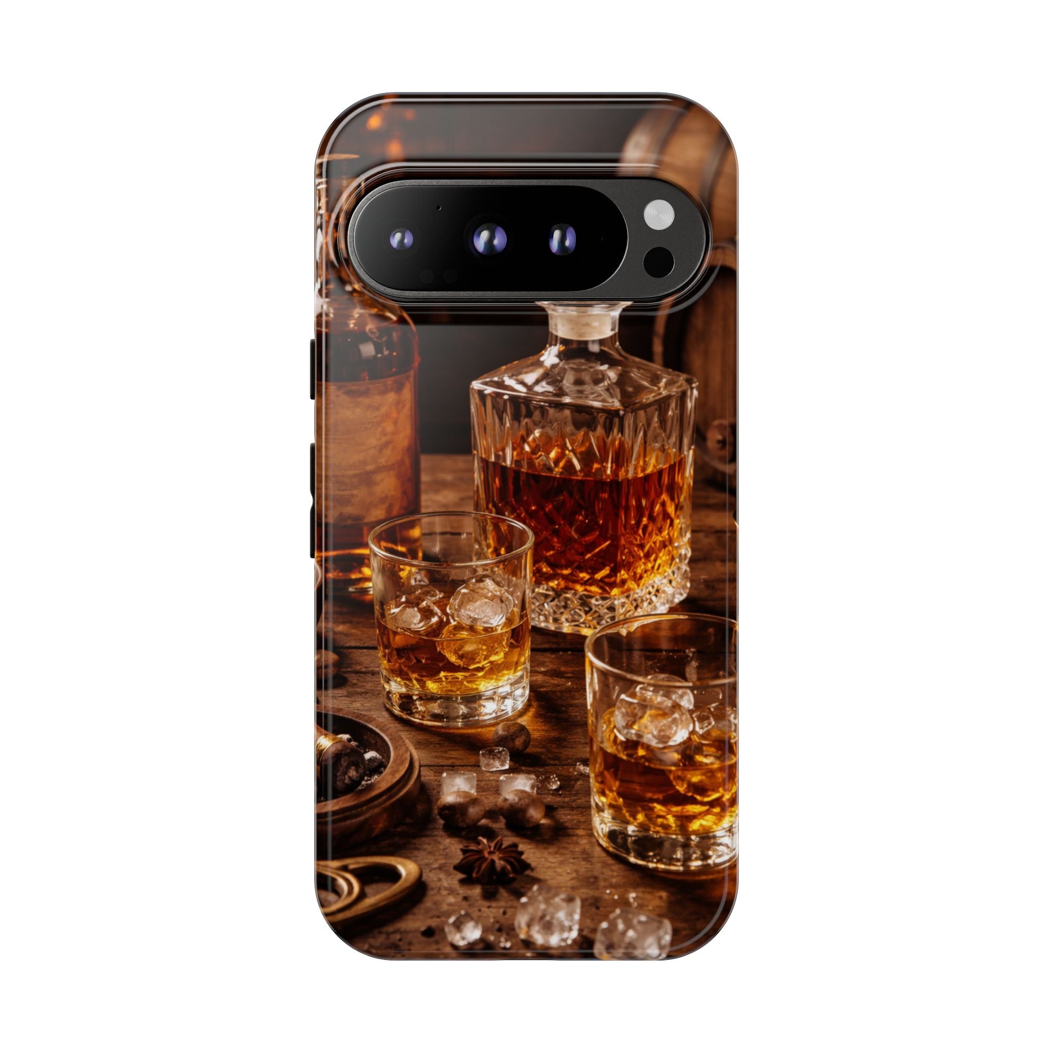 Whiskey Decanter Phone Case — Vintage Bar Spirits Protective Tough Case