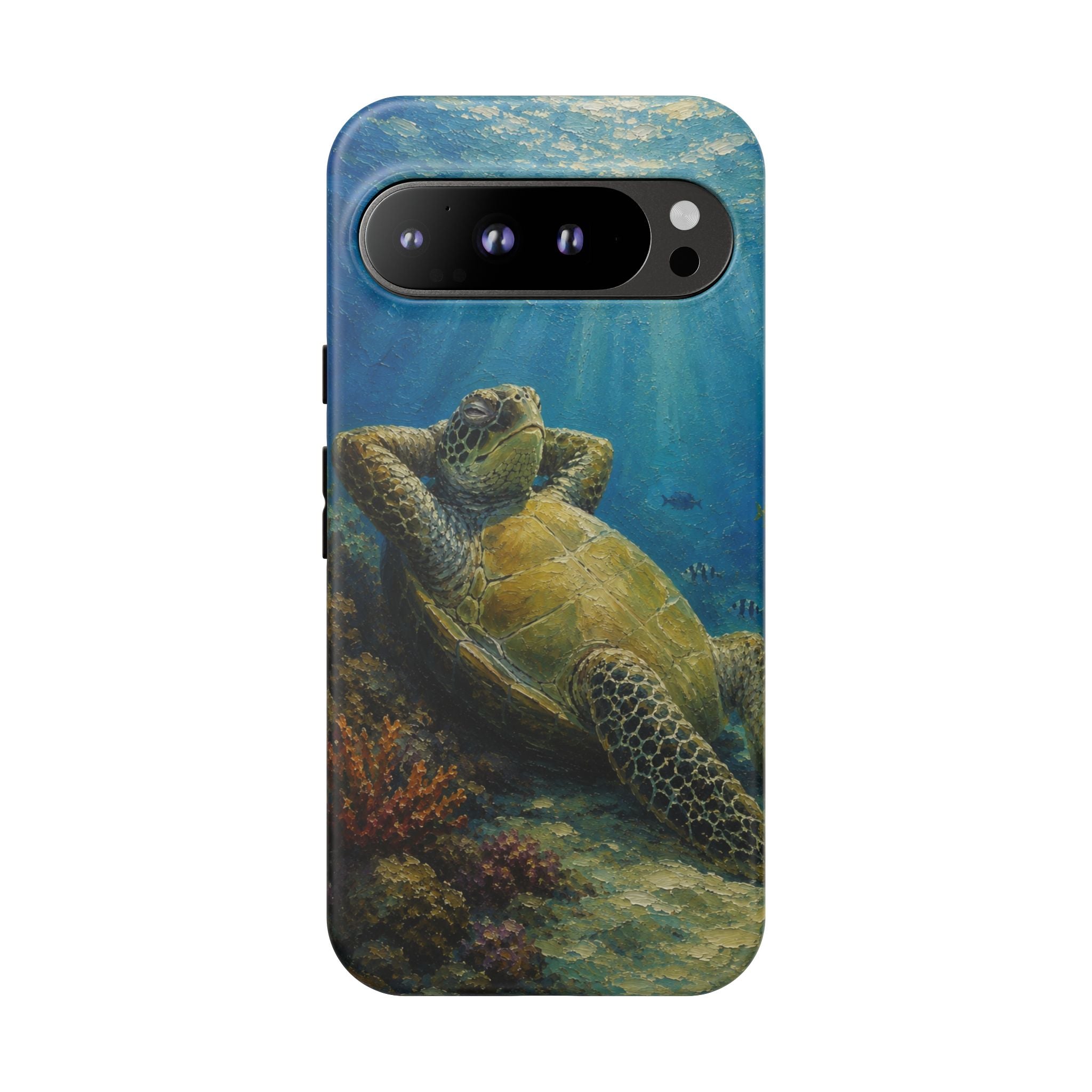 Sea Turtle Relaxation Phone Case — Ocean Underwater Art Protective Tough Case