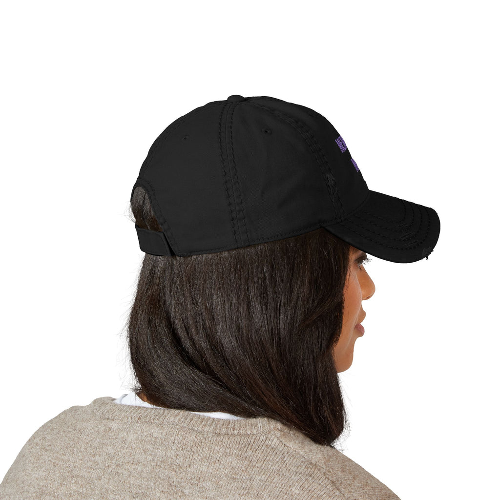 Memento Mori Embroidered Distressed Dad Hat