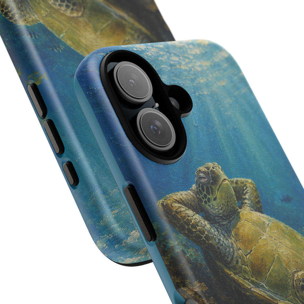 Sea Turtle Relaxation Phone Case — Ocean Underwater Art Protective Tough Case