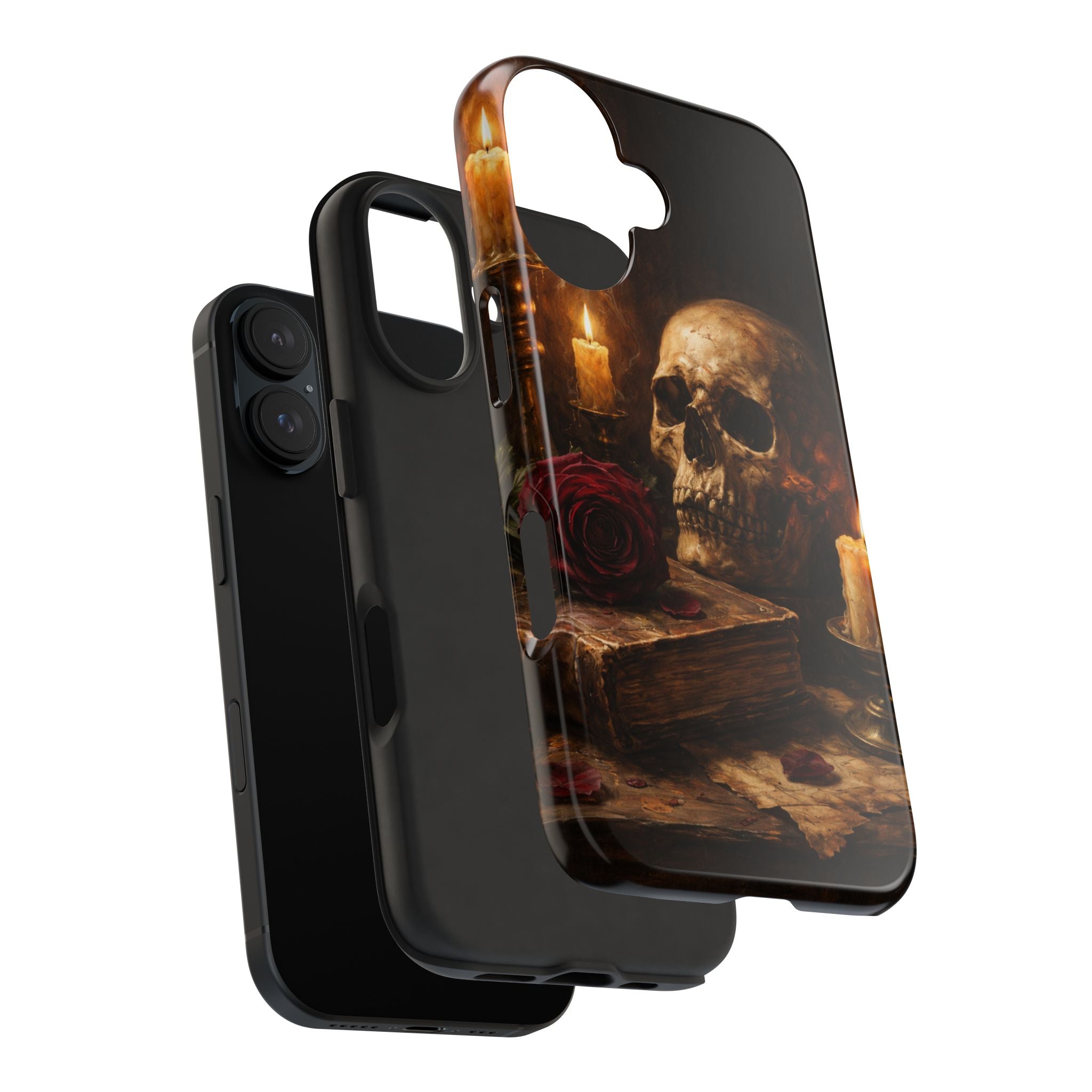 Skull & Candle Tough Phone Case — Memento Mori Protective Cover