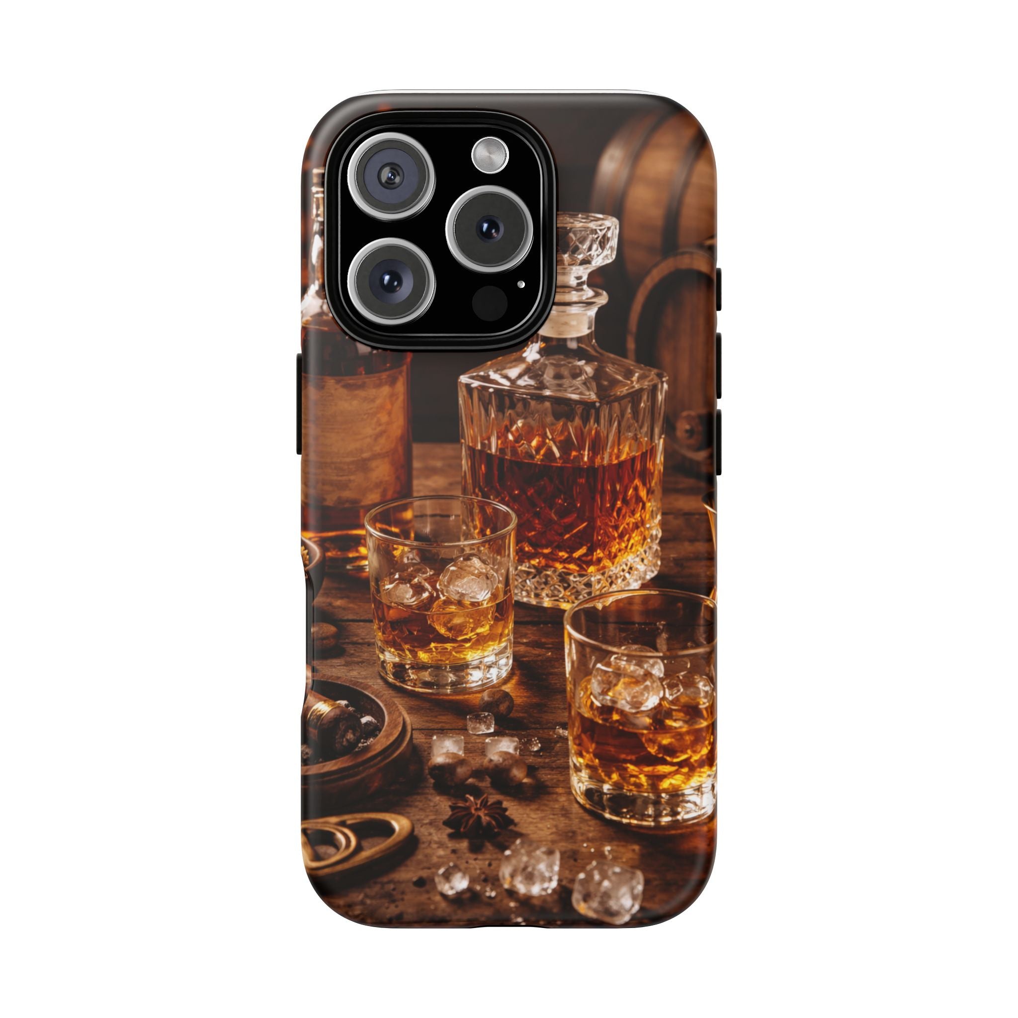 Whiskey Decanter Phone Case — Vintage Bar Spirits Protective Tough Case