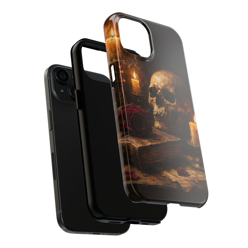 Skull & Candle Tough Phone Case — Memento Mori Protective Cover