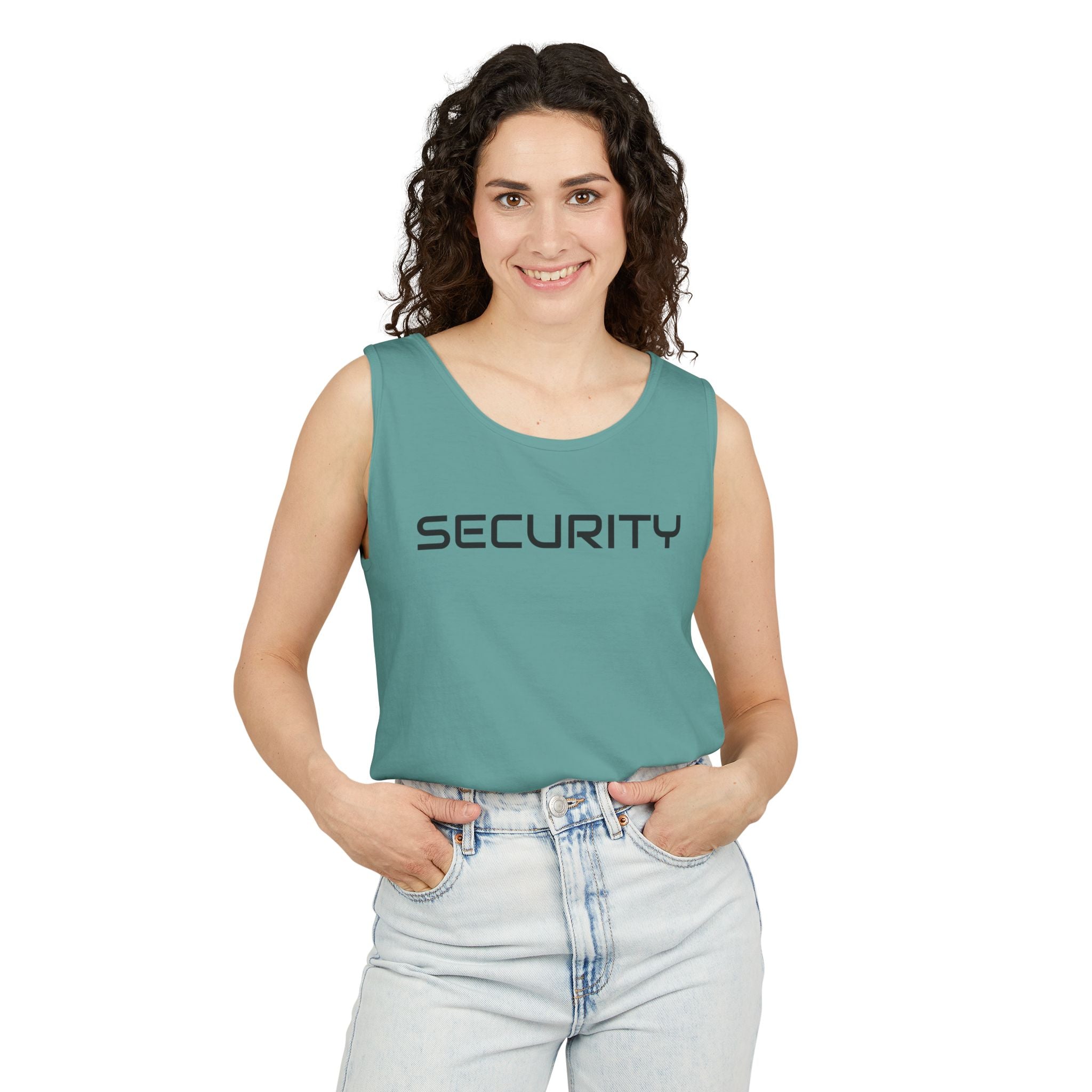 SECURITY Graphic Tank Top — Bold 'SECURITY' Streetwear Muscle Tee