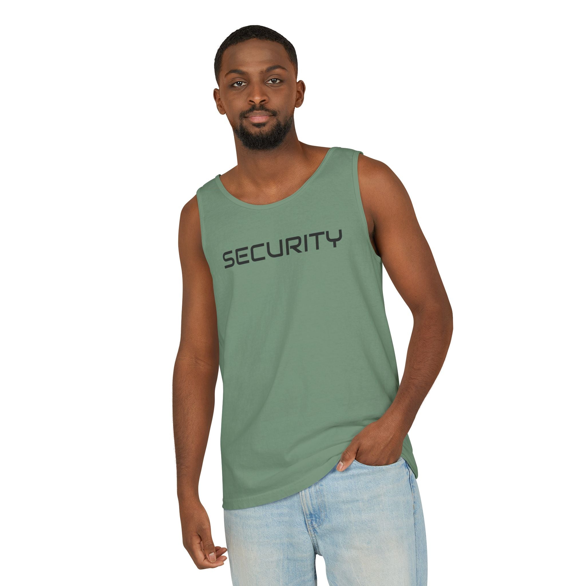 SECURITY Graphic Tank Top — Bold 'SECURITY' Streetwear Muscle Tee