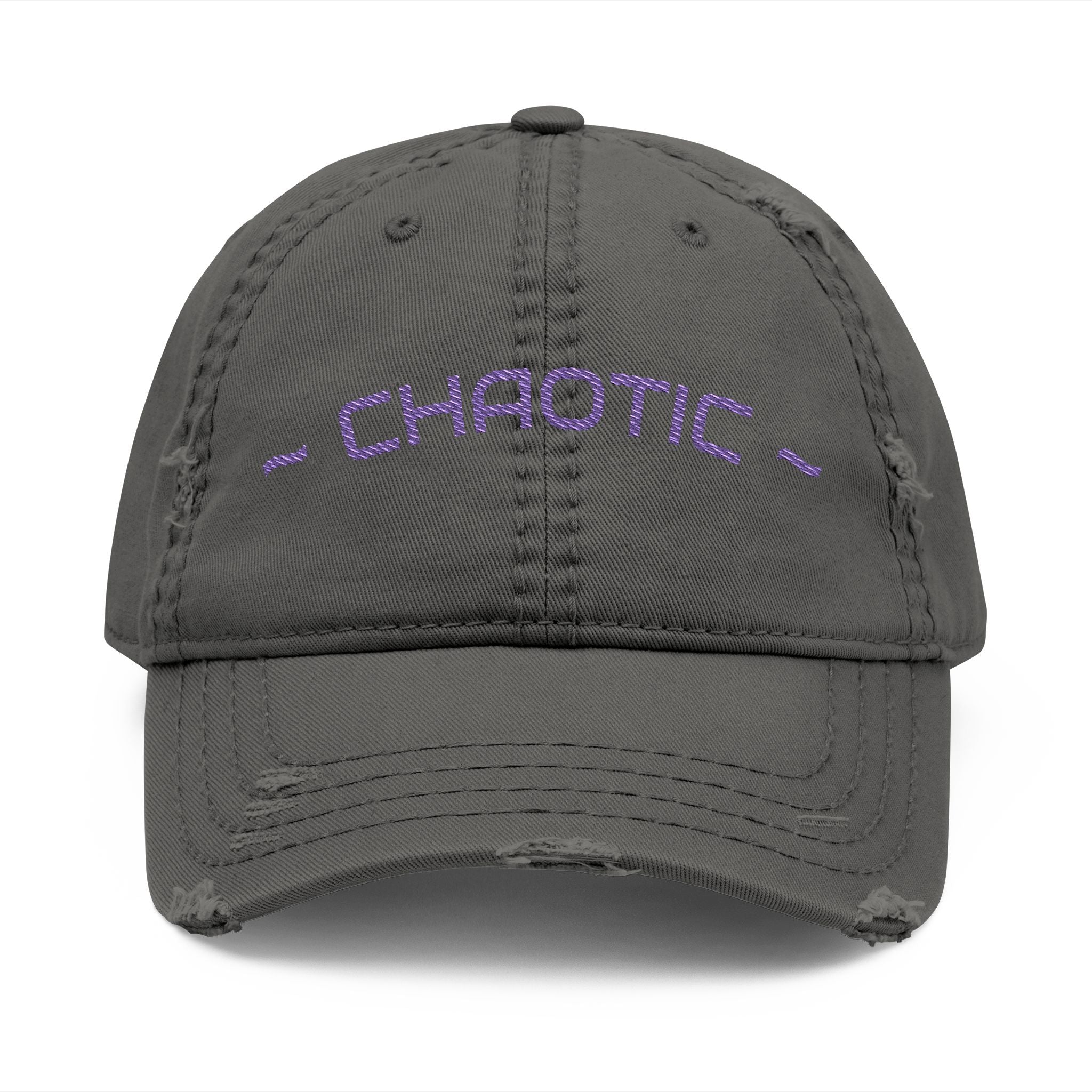 Chaotic Embroidered Distressed Dad Hat