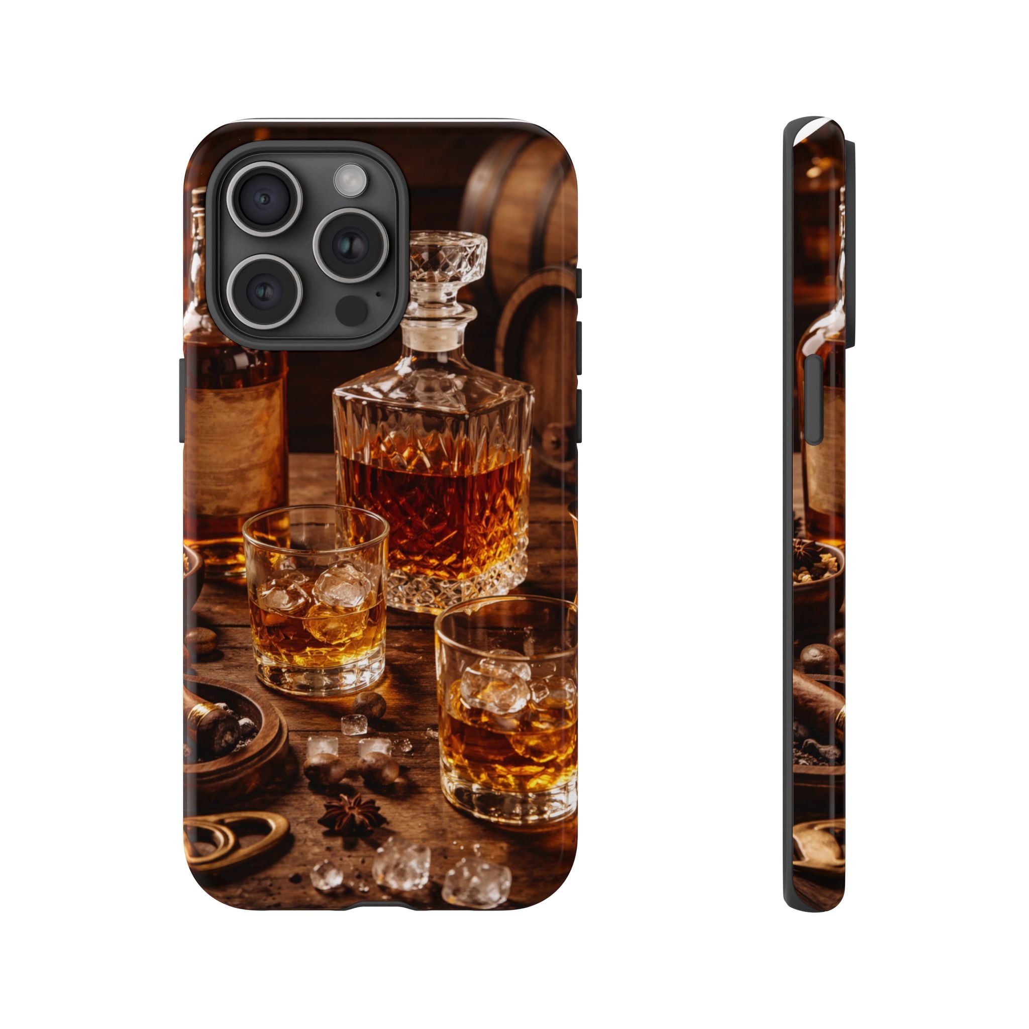 Whiskey Decanter Phone Case — Vintage Bar Spirits Protective Tough Case