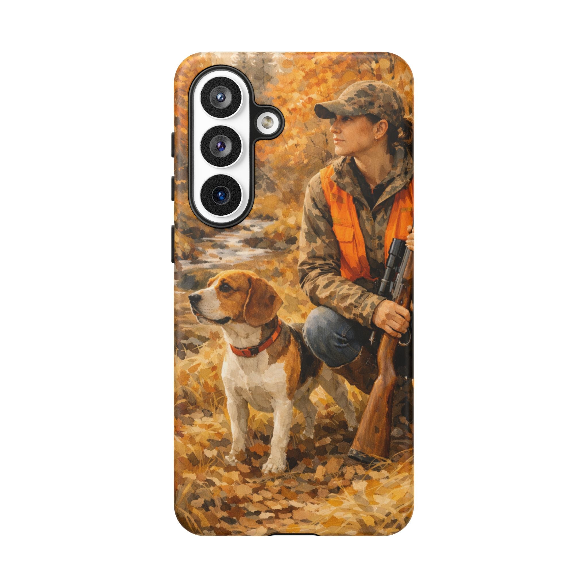 Hunter and Beagle Phone Case — Hunting Dog Autumn Camouflage iPhone Cover