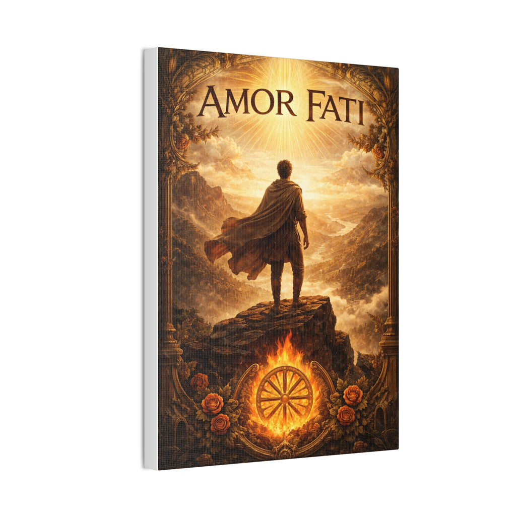 Amor Fati Canvas Wall Art — Stoic Journey Inspirational Print