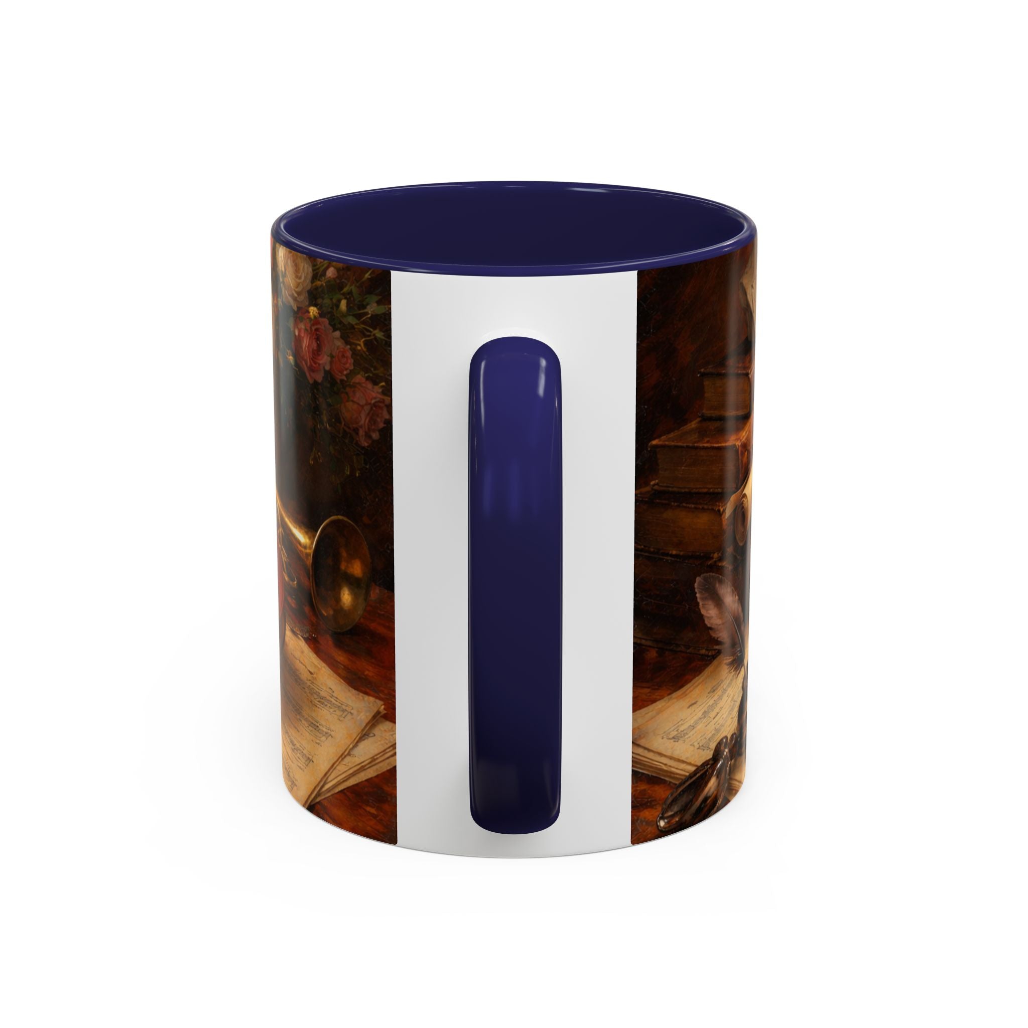 Classical Music Coffee Mug – Classical Music Floral Design (11/15 oz)