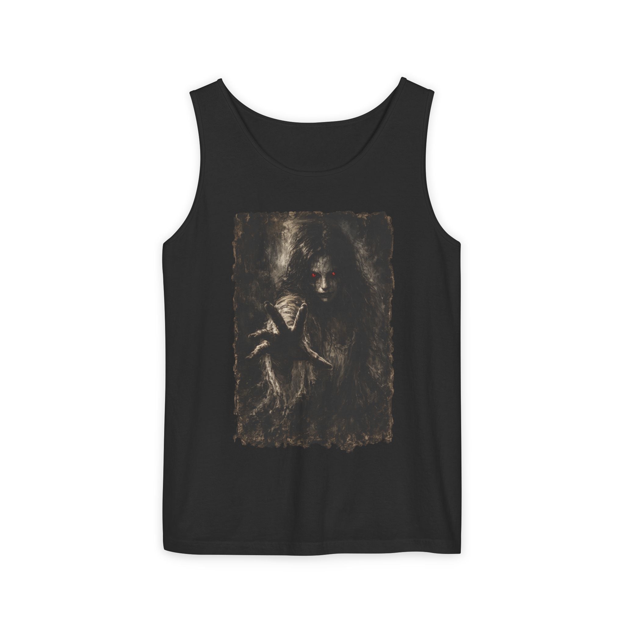 Gothic Ghost Girl Tank Top – Moody Vintage Ghost Art