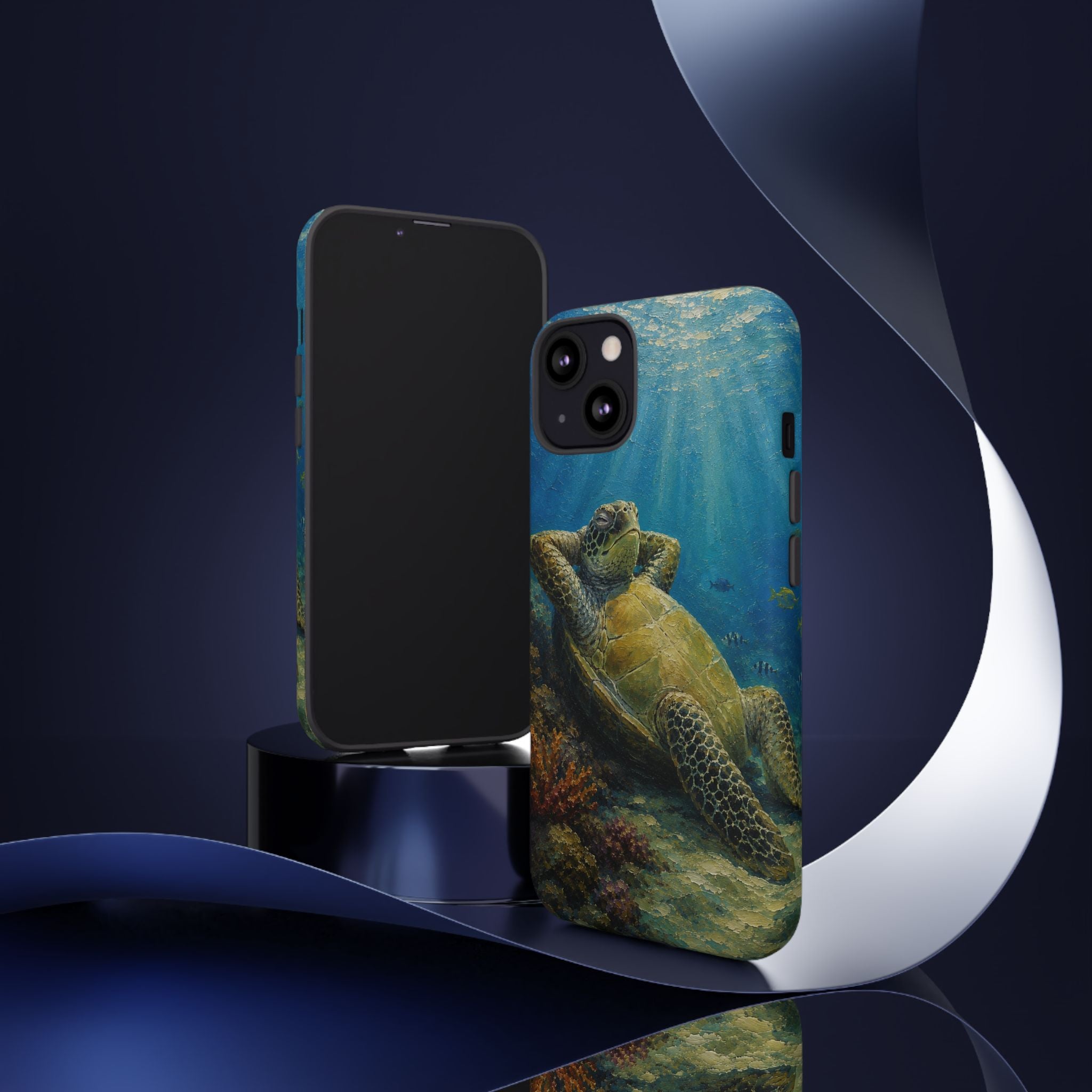 Sea Turtle Relaxation Phone Case — Ocean Underwater Art Protective Tough Case