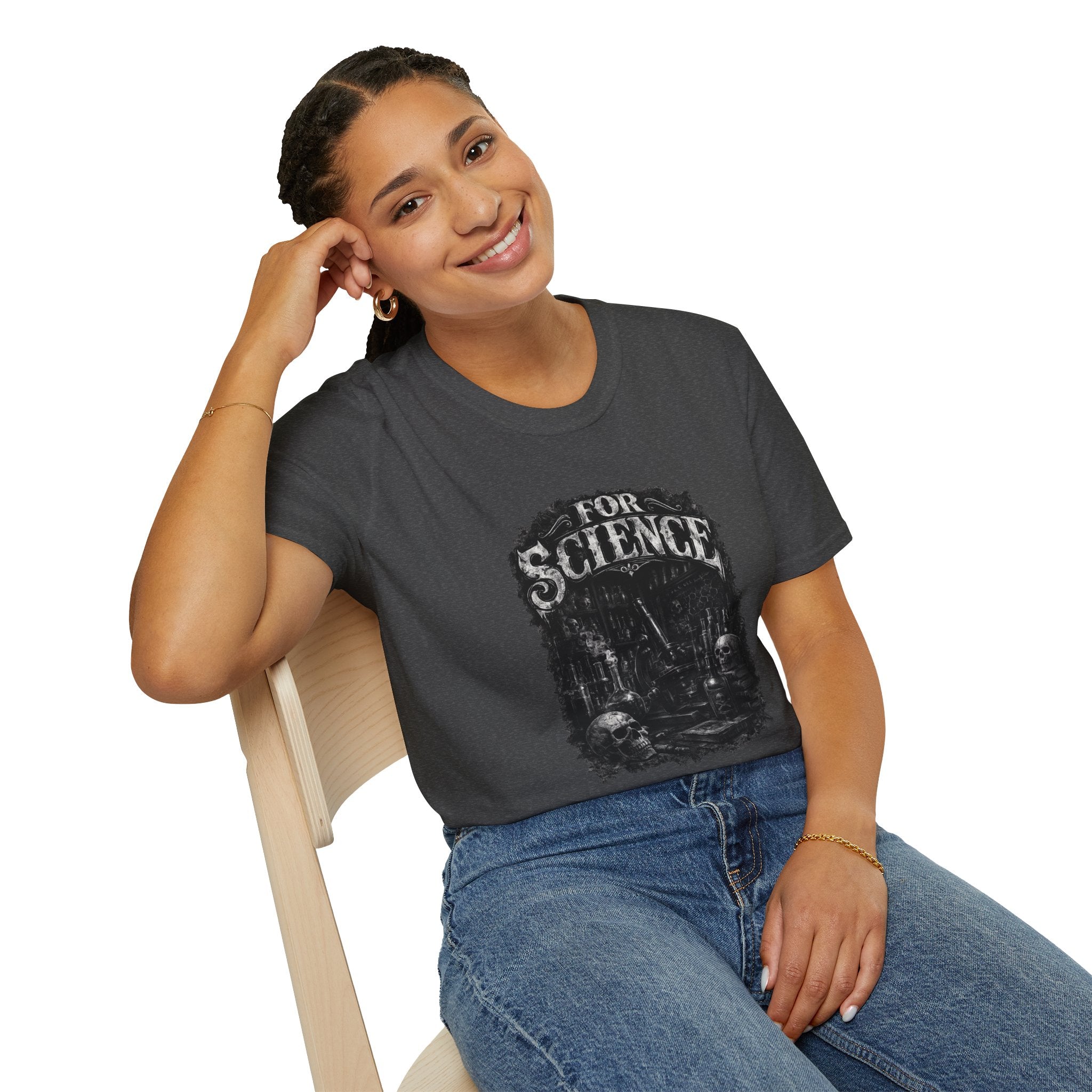 For Science T-Shirt — Dark Vintage Science Graphic Tee