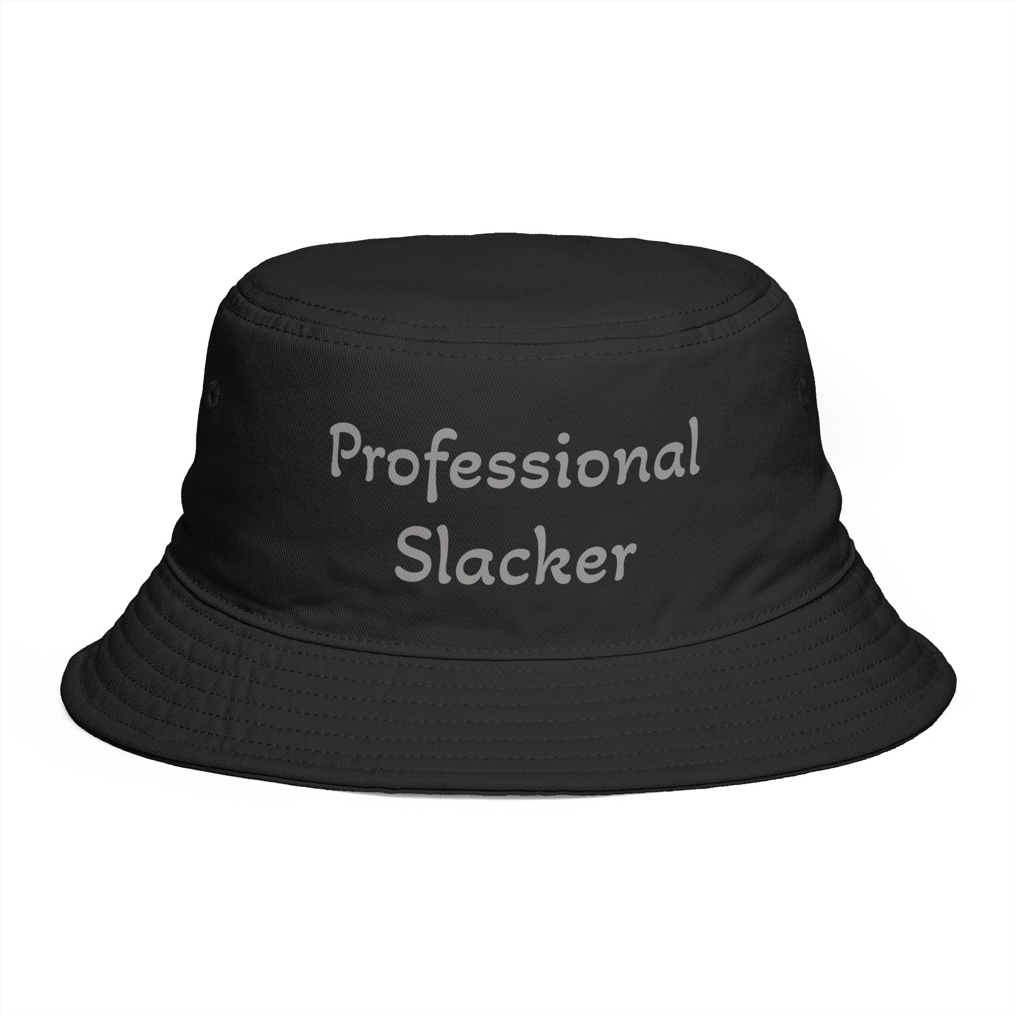Professional Slacker Bucket Hat — Funny Casual Brim Hat for Laid-Back Style