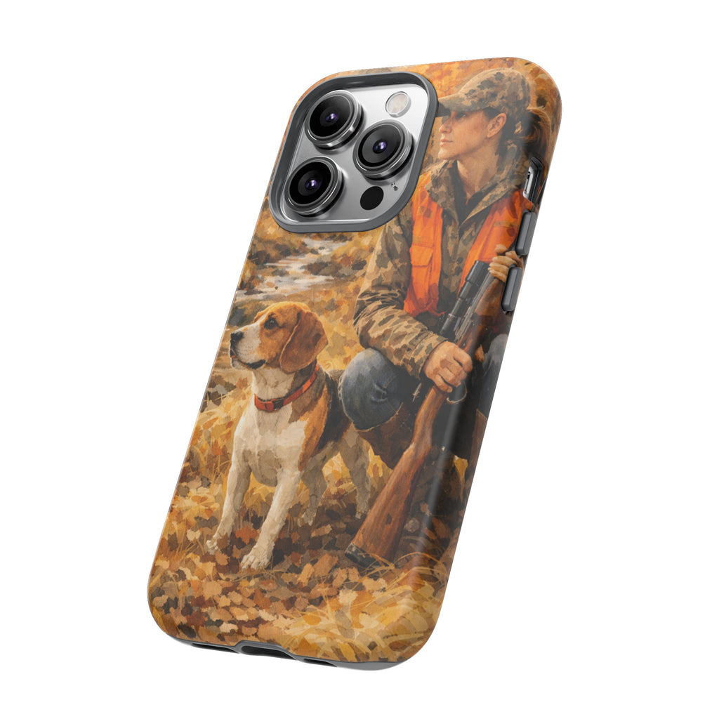 Hunter and Beagle Phone Case — Hunting Dog Autumn Camouflage iPhone Cover
