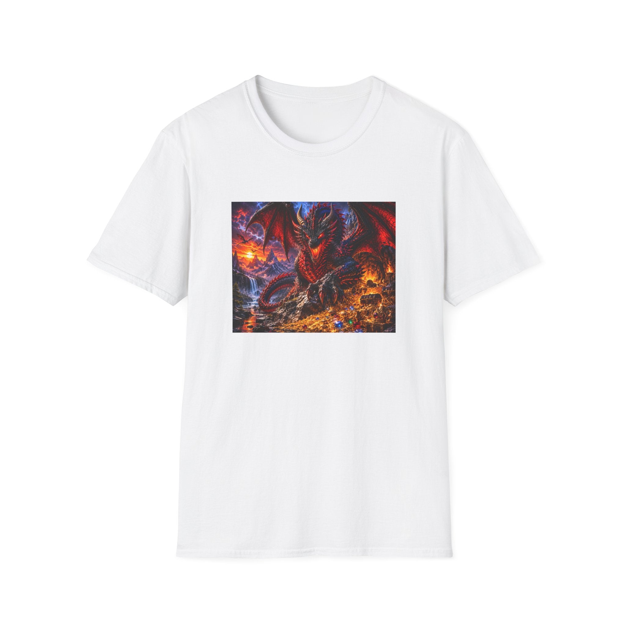 Dragon Guard T-Shirt — Epic Red Dragon Fantasy Art Tee