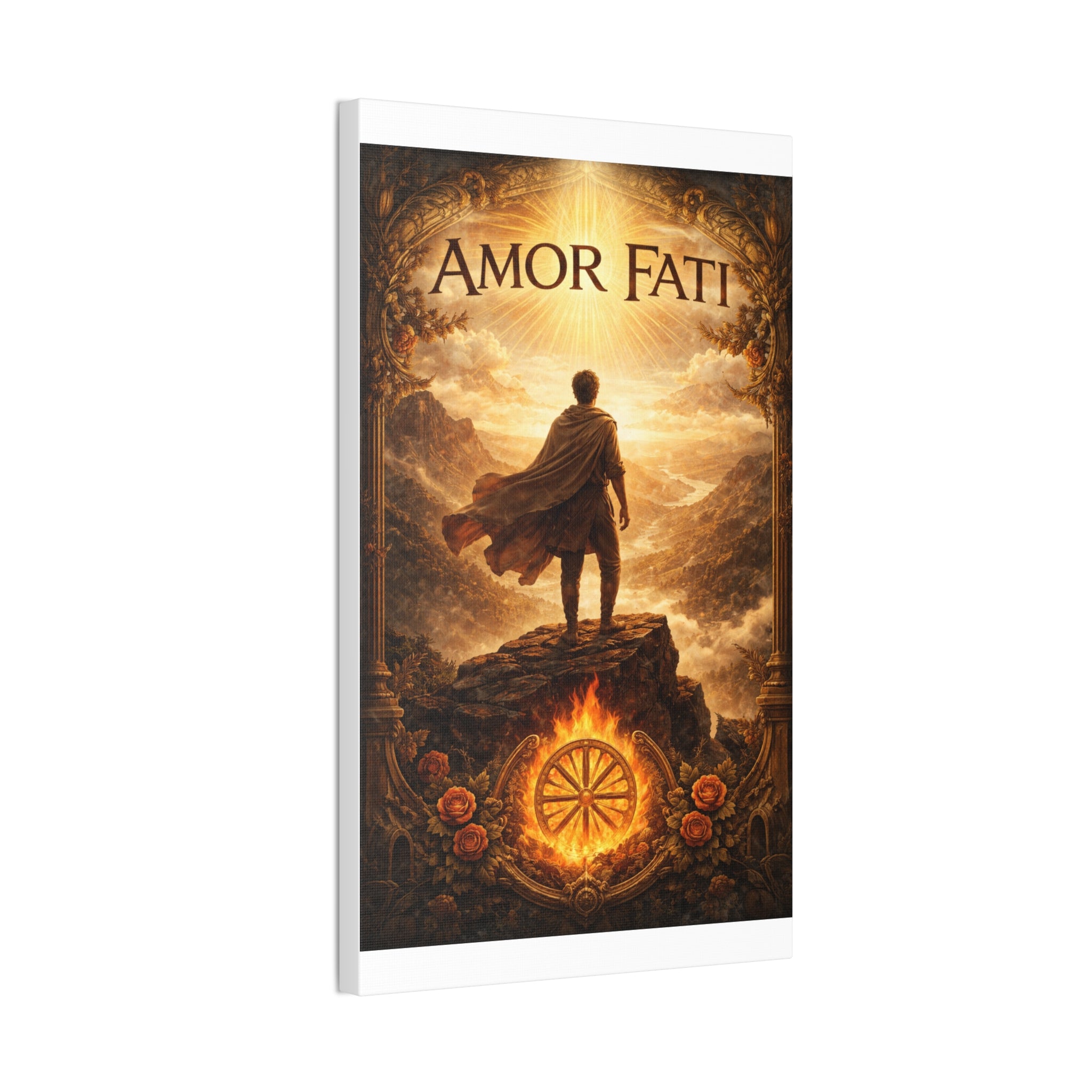 Amor Fati Canvas Wall Art — Stoic Journey Inspirational Print