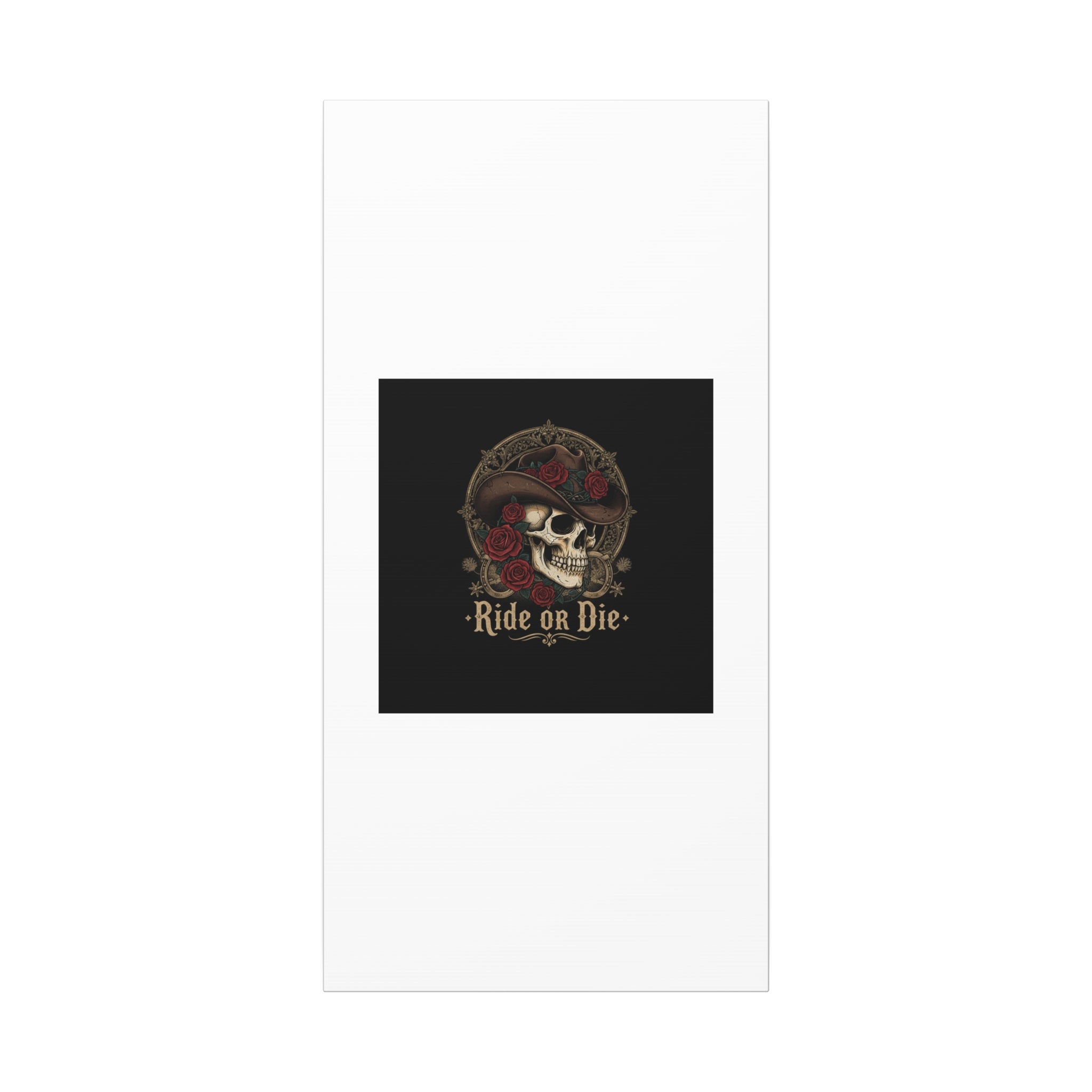 Ride or Die Skull Canvas | Western Skull Art, Gothic Americana