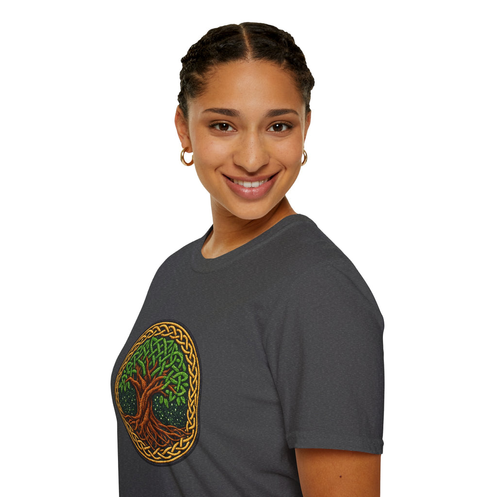 Celtic Tree of Life T‑Shirt — Green Knotwork Nature Tee