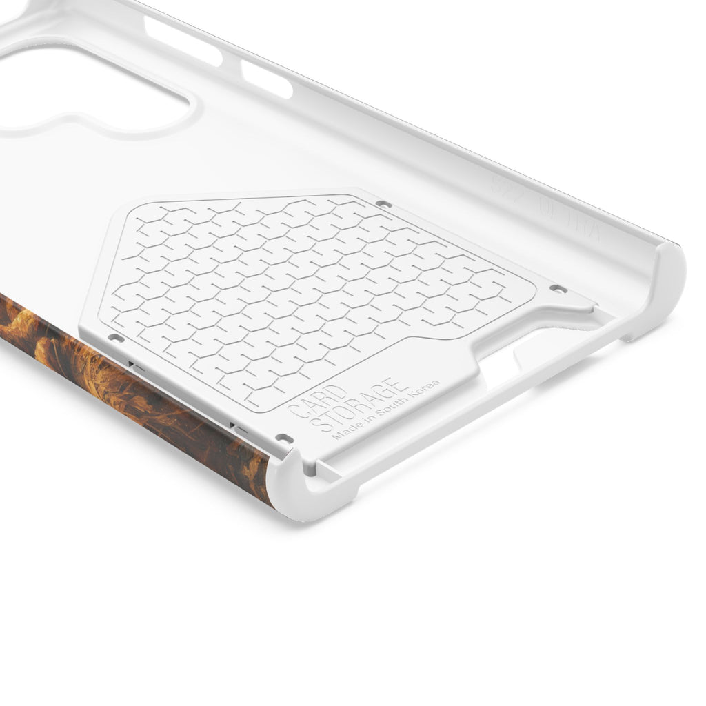 Country Music Guitar Phone Case with Card Holder — Rustic Concert Scene