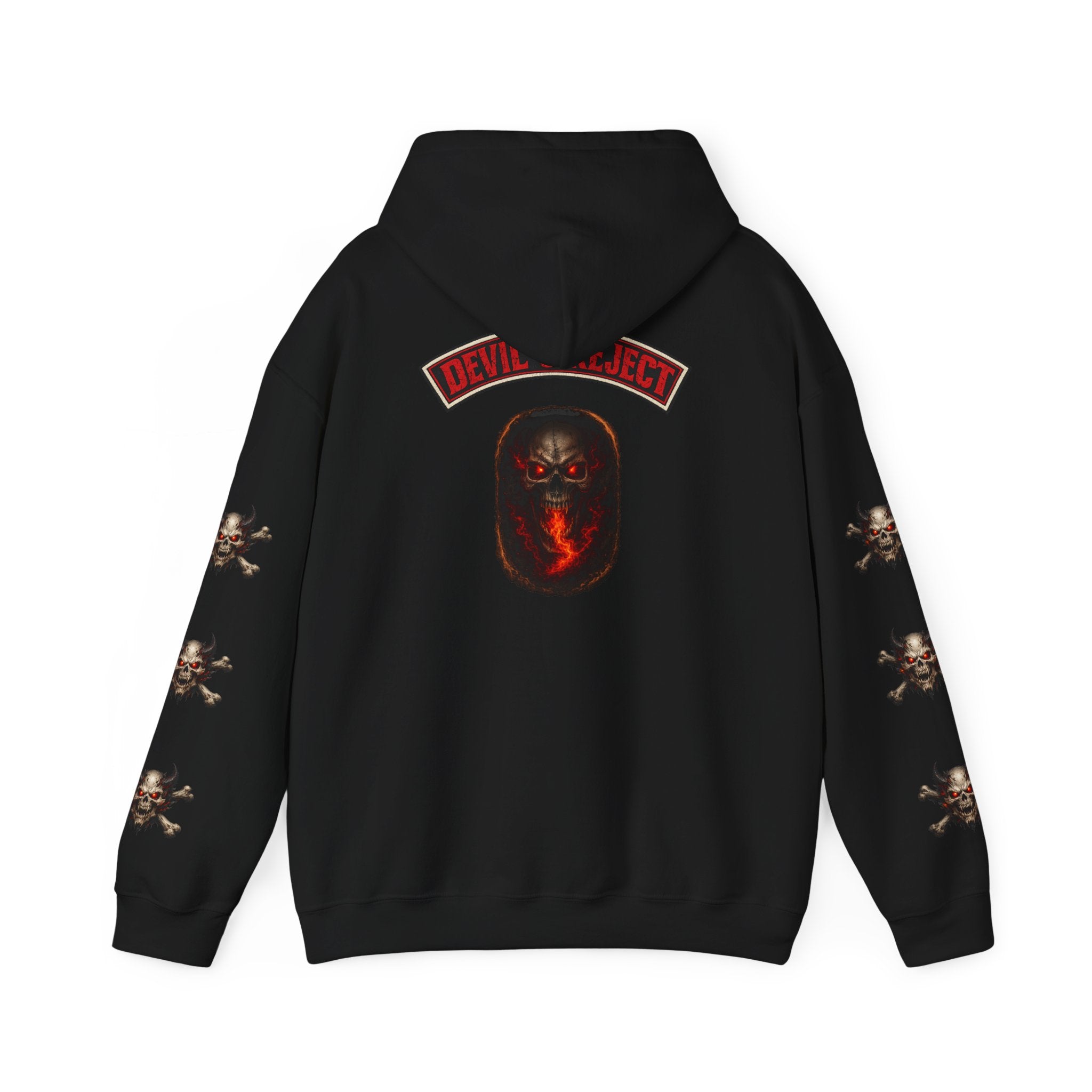 Premium Devil's Reject Hoodie — Fiery Skull Graphic Pullover