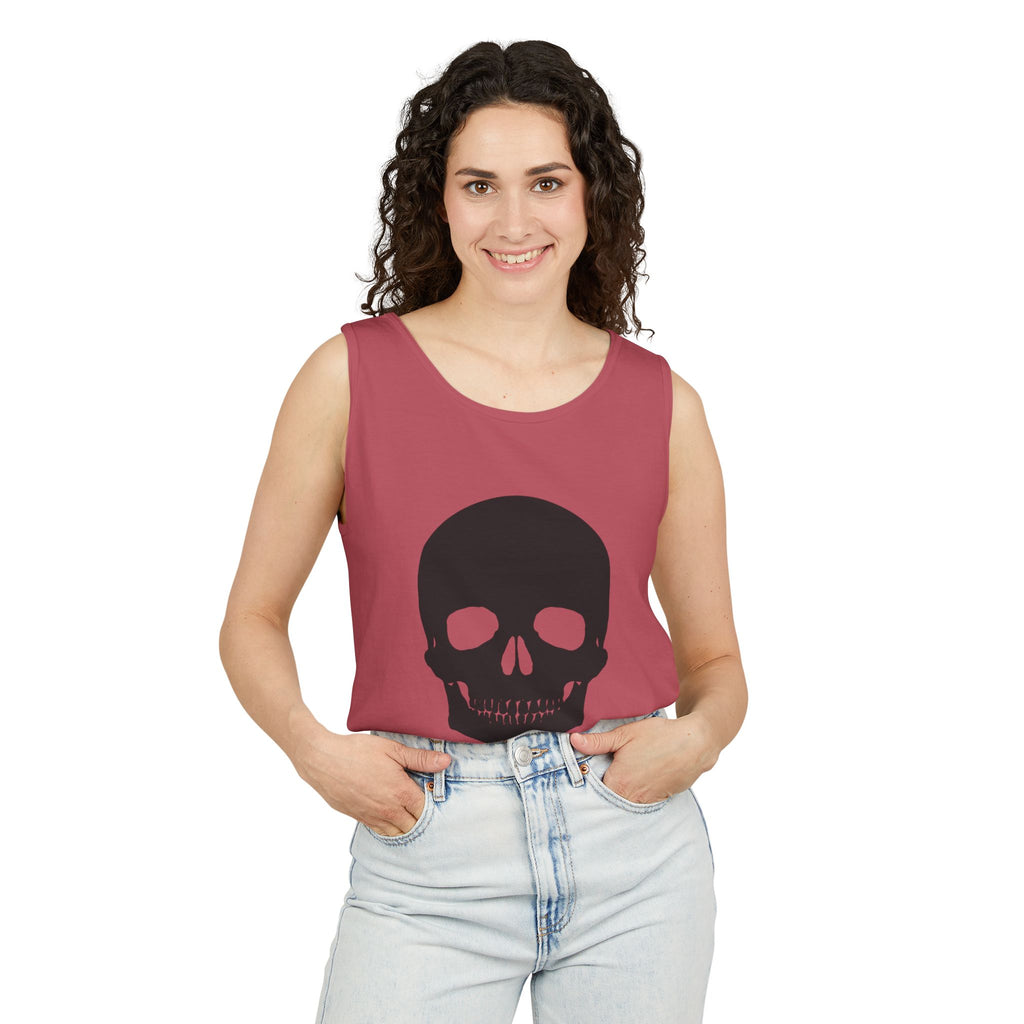 Skull Graphic Tank Top — Bold Black Skull Summer Vest