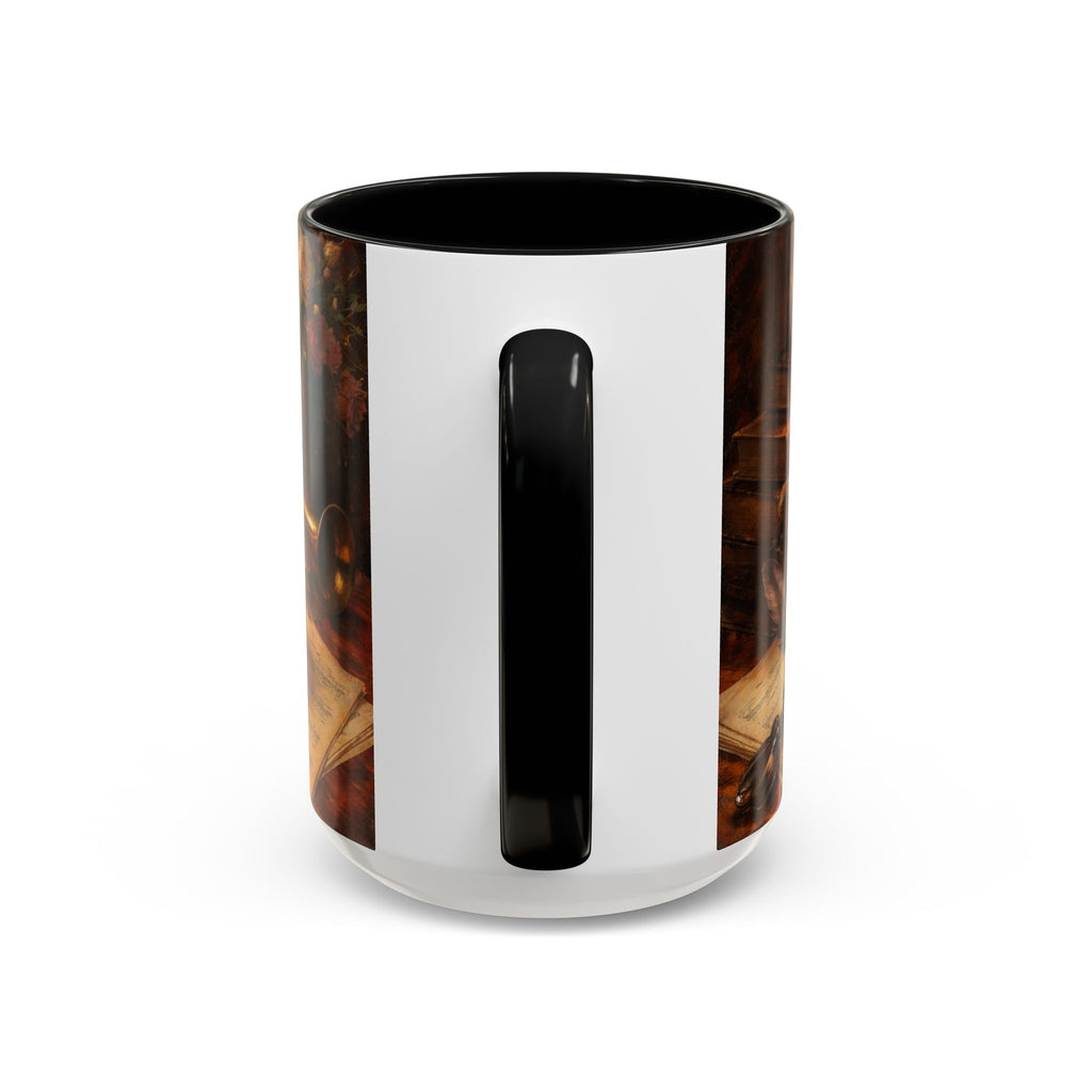 Classical Music Coffee Mug – Classical Music Floral Design (11/15 oz)