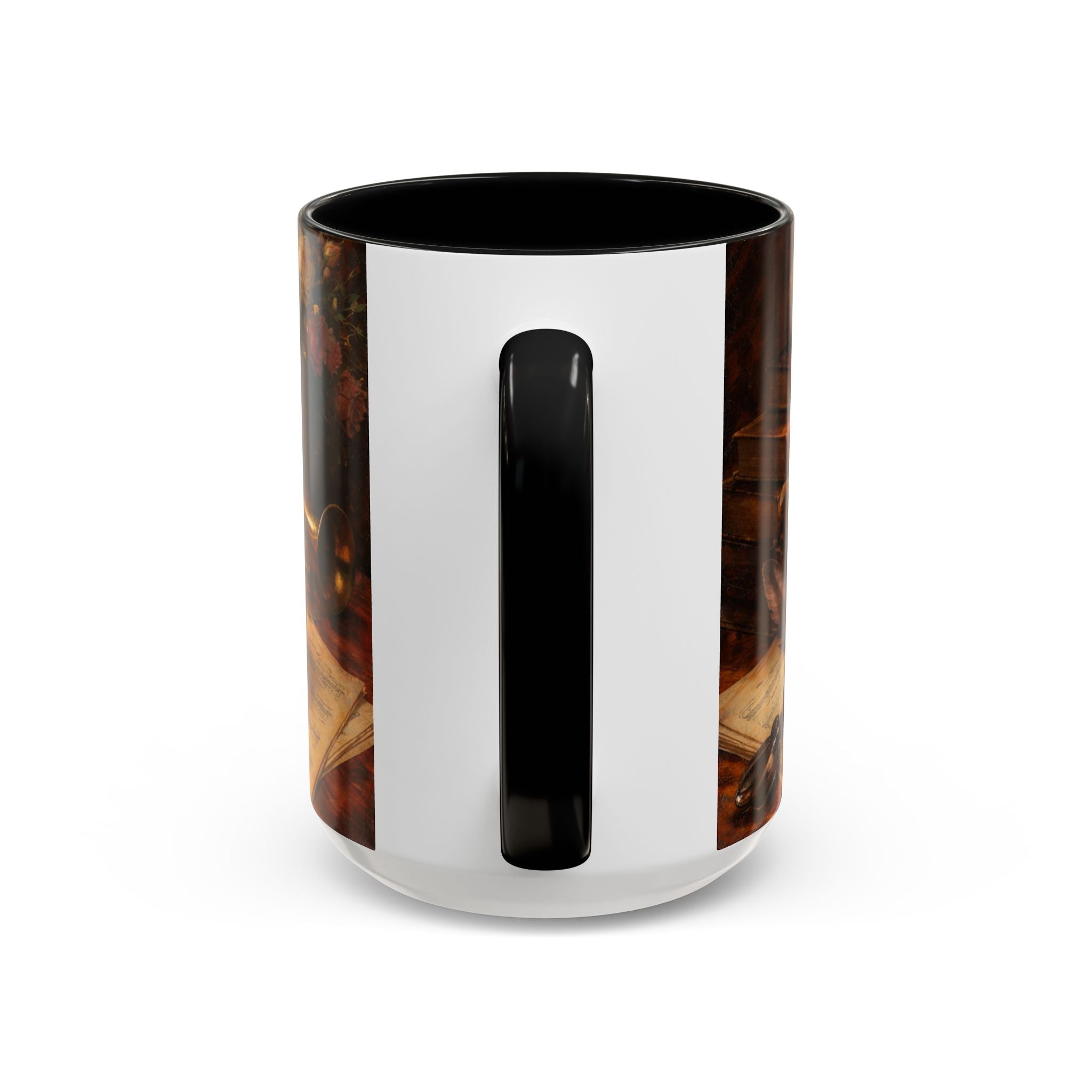Classical Music Coffee Mug – Classical Music Floral Design (11/15 oz)