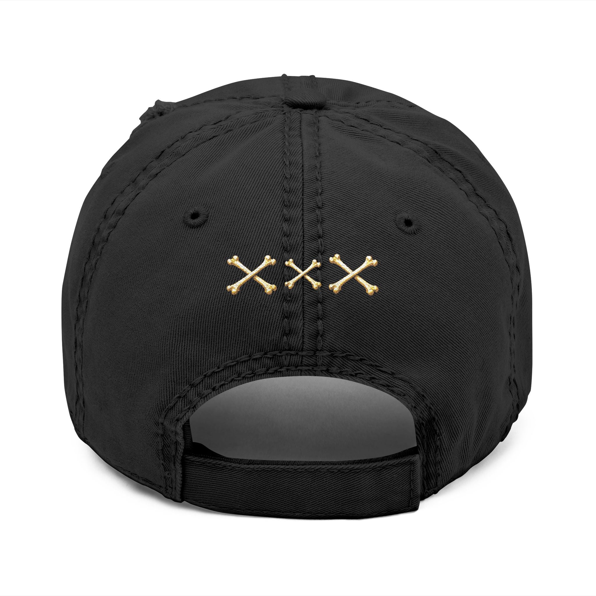 Bone Collector Distressed Dad Hat — Embroidered Fishing/Outdoors Cap