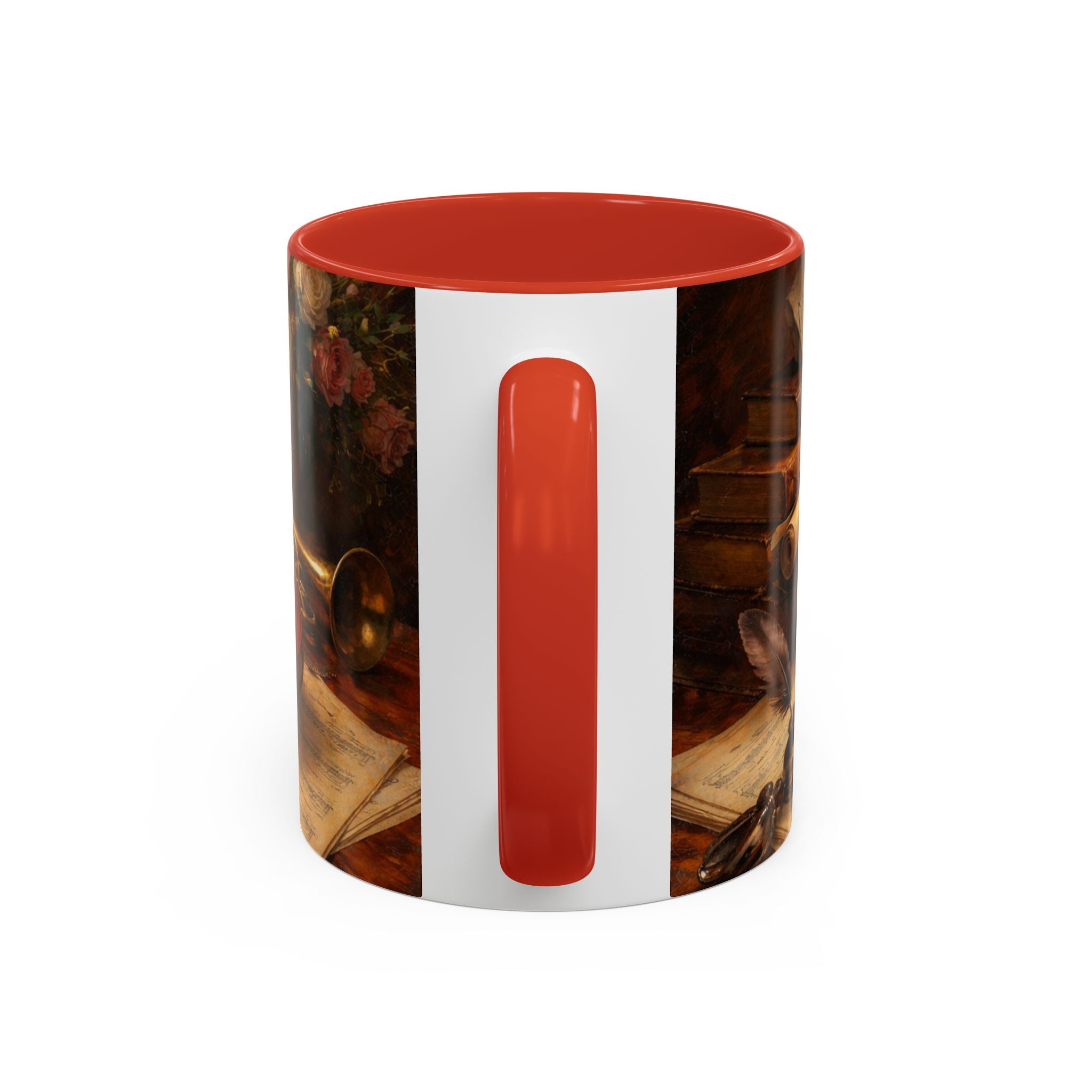 Classical Music Coffee Mug – Classical Music Floral Design (11/15 oz)