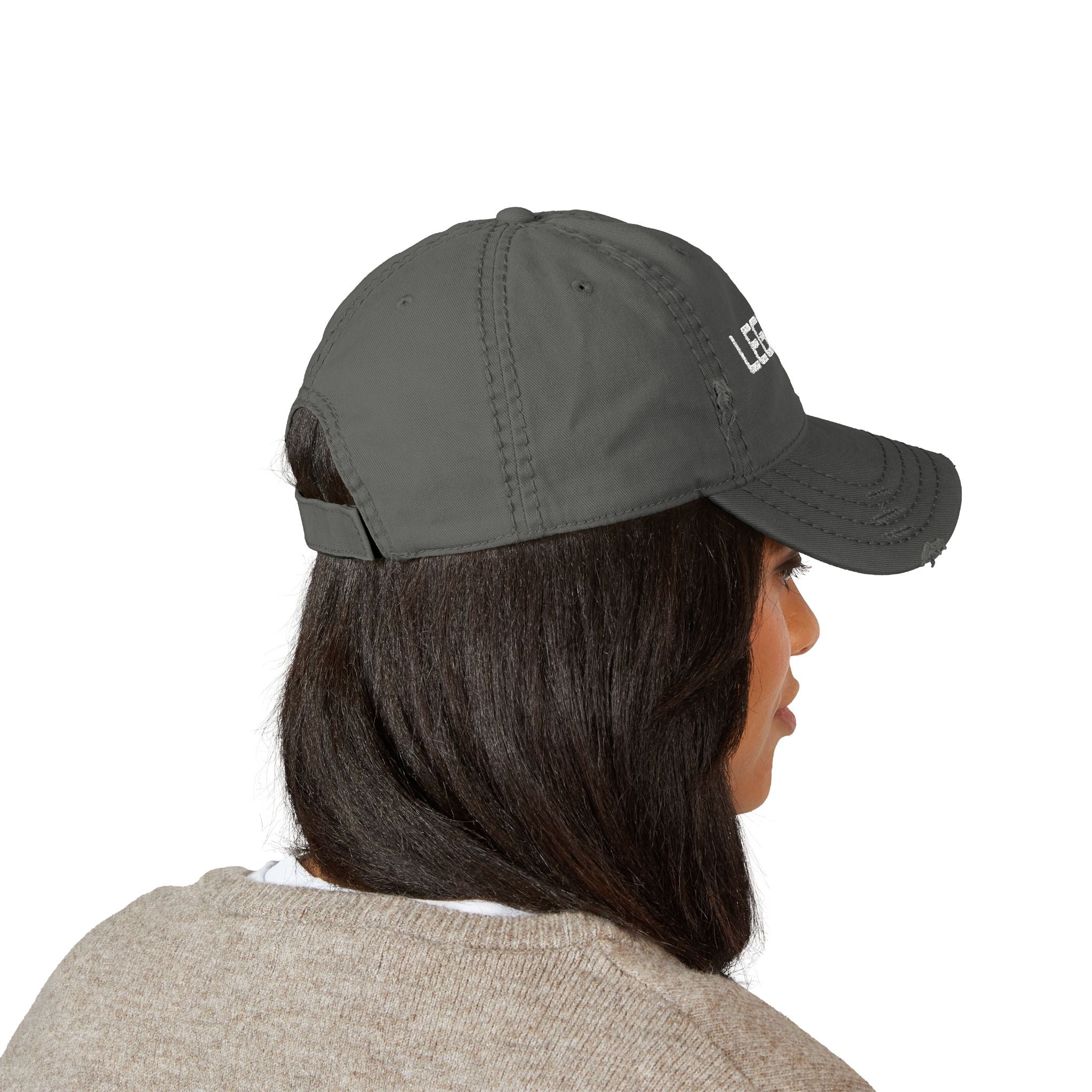 Legend - Embroidered Distressed Dad Hat (Embroidery)