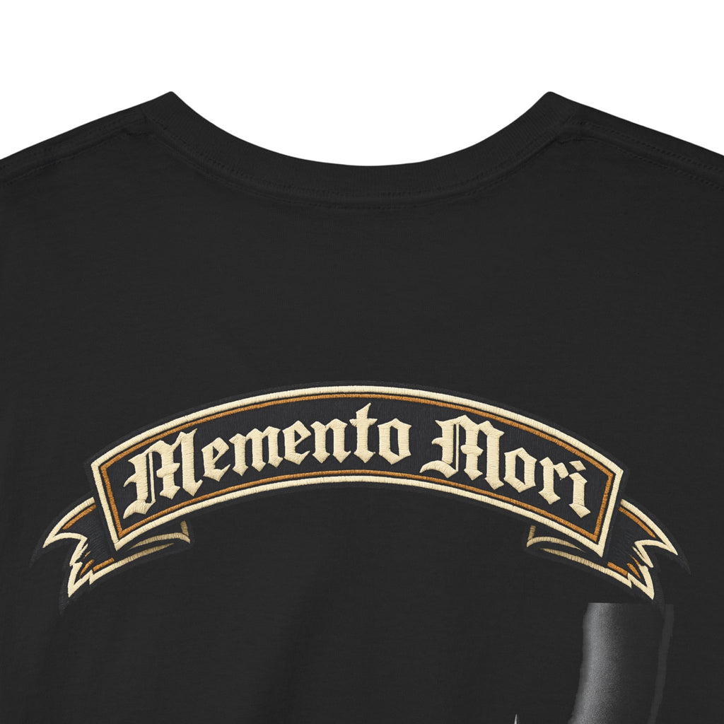 Premium Memento Mori Tee — Stoic Bust & Skull Graphic T-Shirt