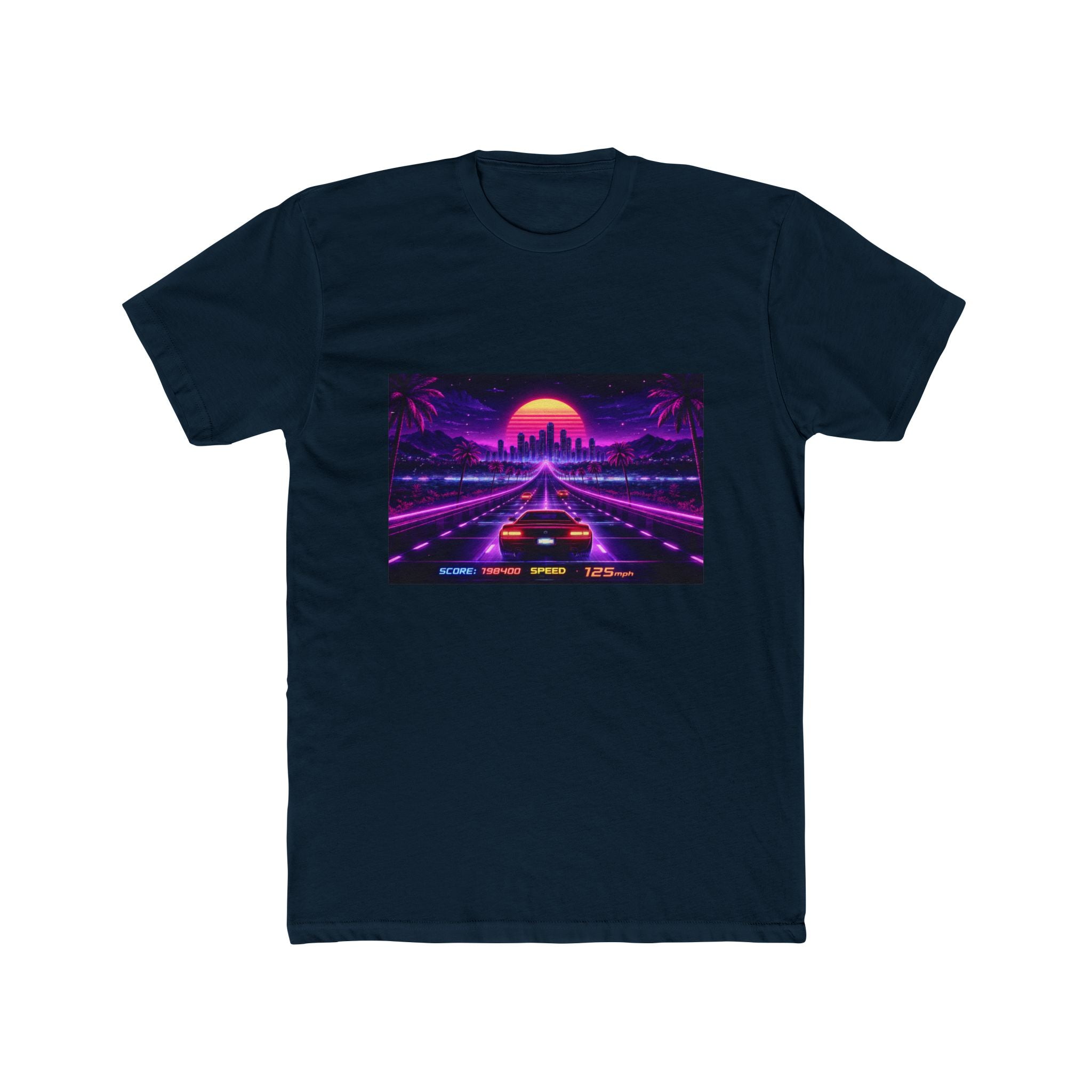Retro Sunset Drive T‑Shirt — Vaporwave 80s Synthwave Graphic Tee