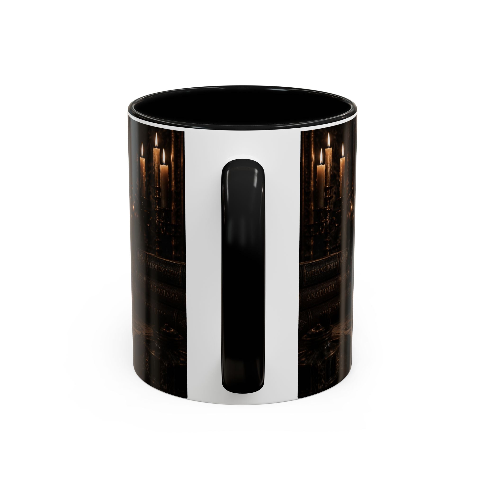 Gothic Skull Coffee Mug — Candlelit Occult Library Accent Mug (11/15oz)