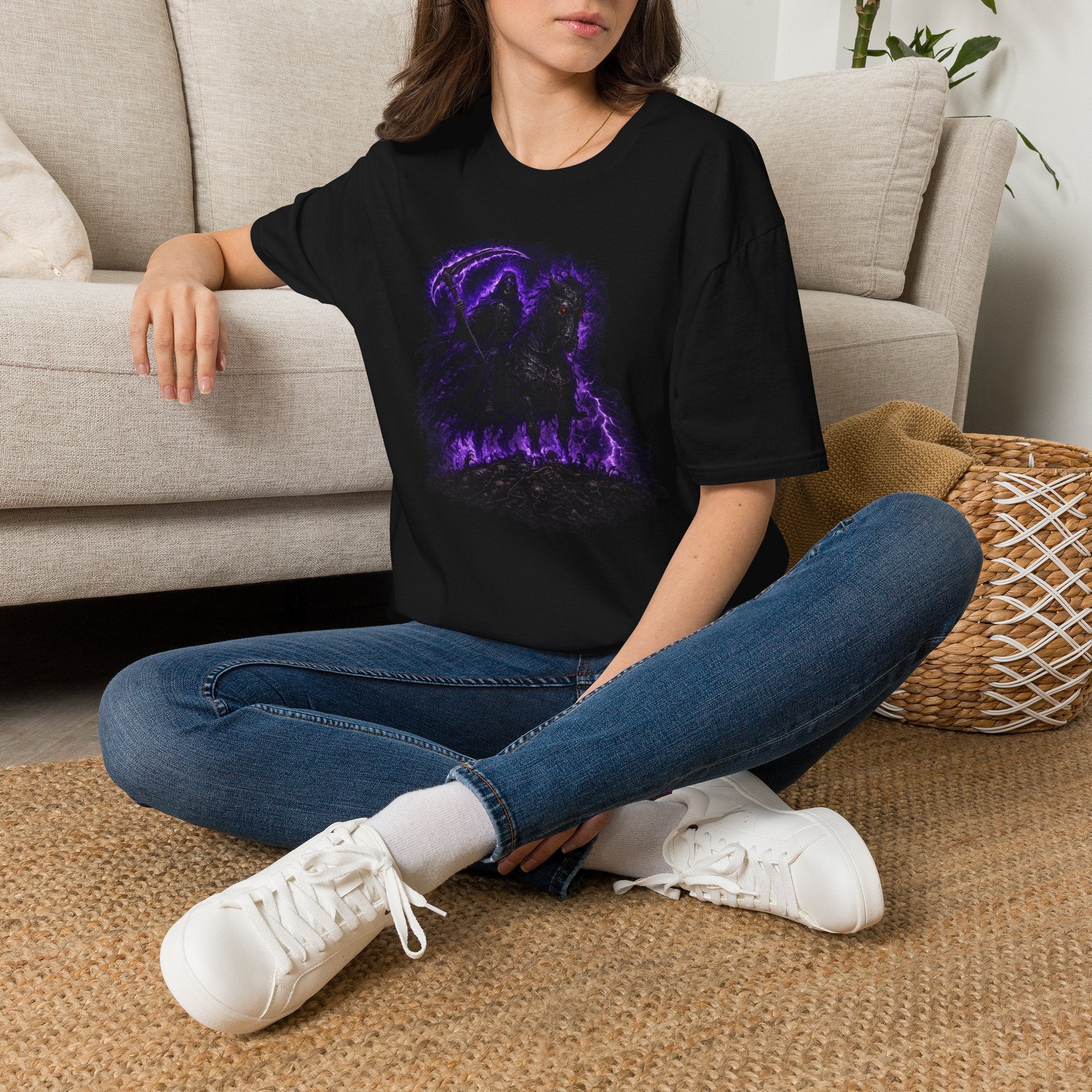 Grim Reaper Purple Lightning T-Shirt