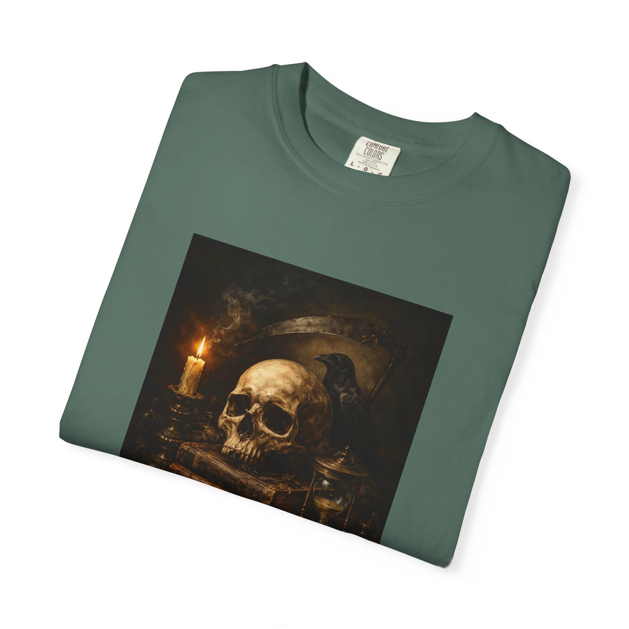 Skull & Candle - Memento Mori T-Shirt — Vintage Vanitas Art Tee