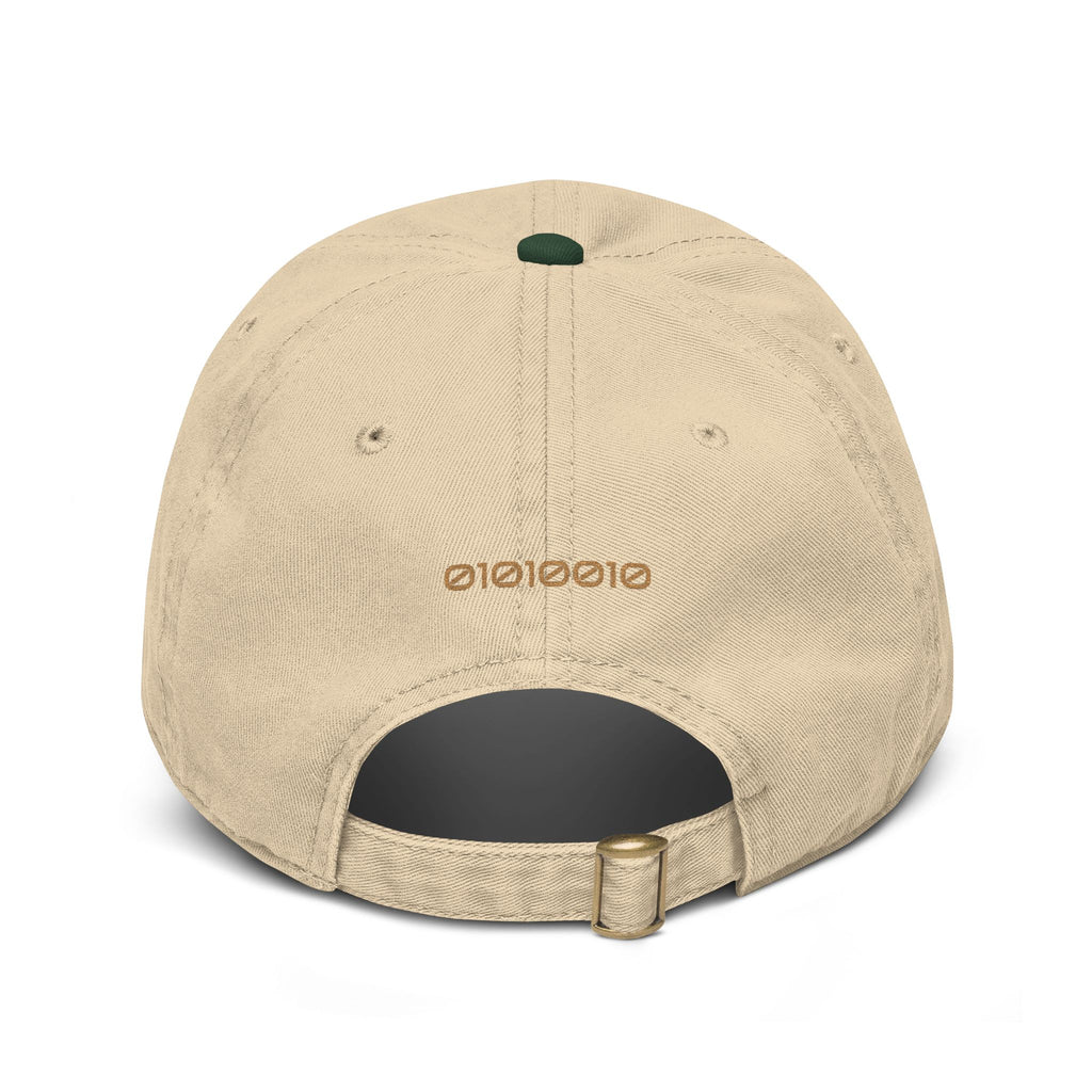 Rogue Embroidered Washed Baseball Cap — Vintage Gray Dad Hat with Gold Stitching