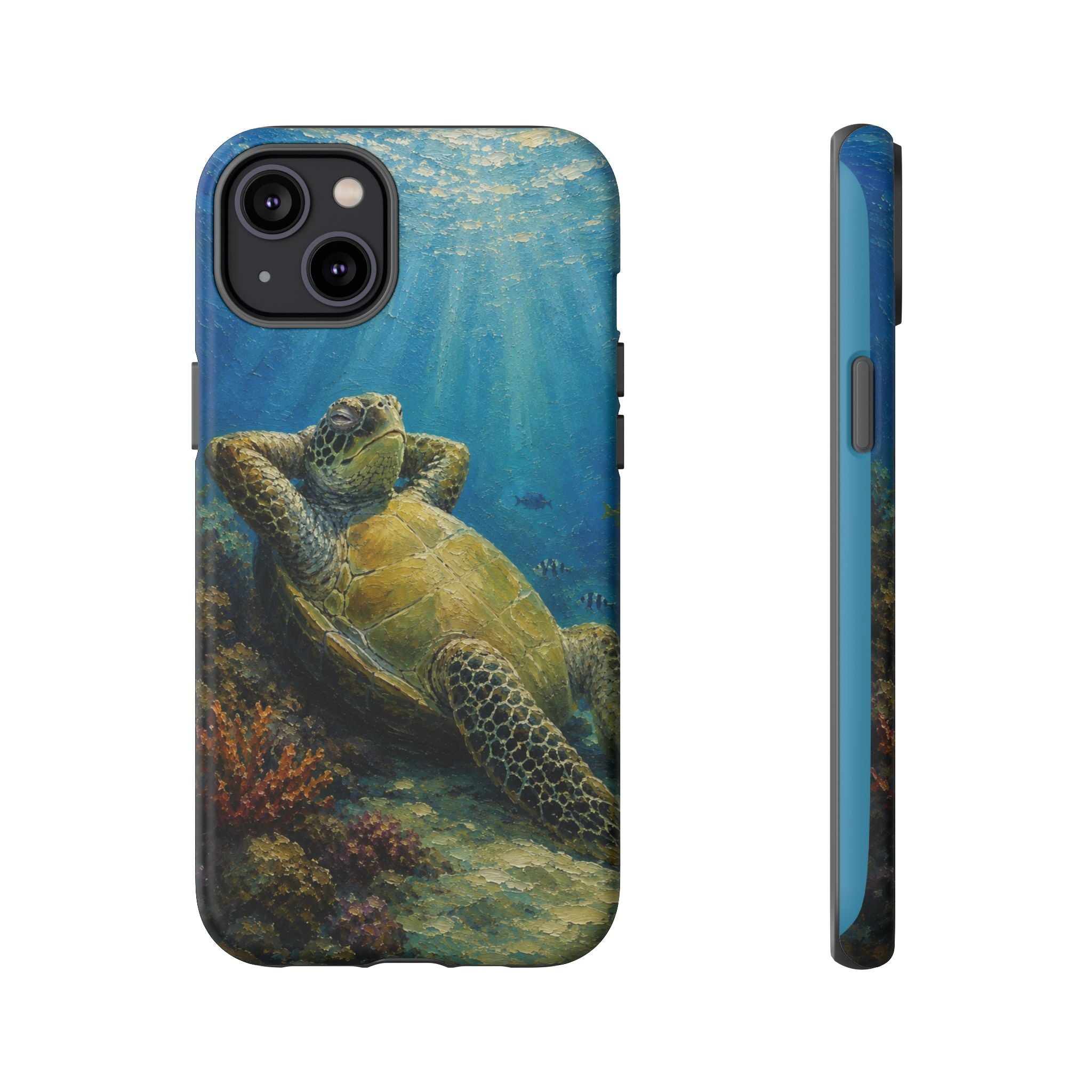 Sea Turtle Relaxation Phone Case — Ocean Underwater Art Protective Tough Case
