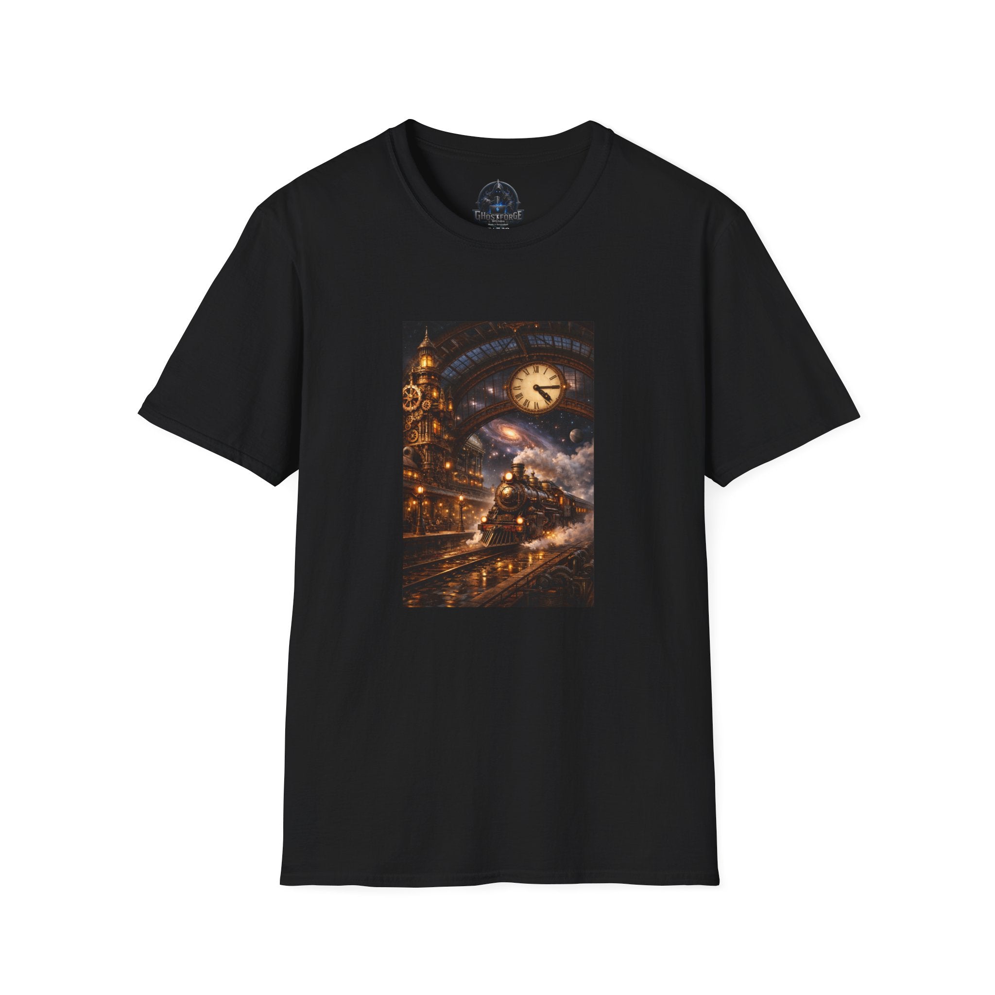 Steampunk Train T-Shirt — Steampunk Nightscape Tee