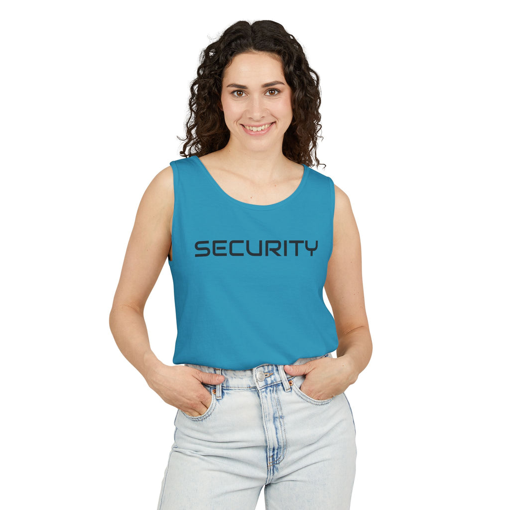 SECURITY Graphic Tank Top — Bold 'SECURITY' Streetwear Muscle Tee