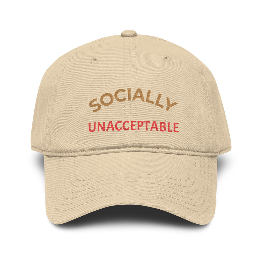 Socially Unacceptable Embroidered Baseball Cap
