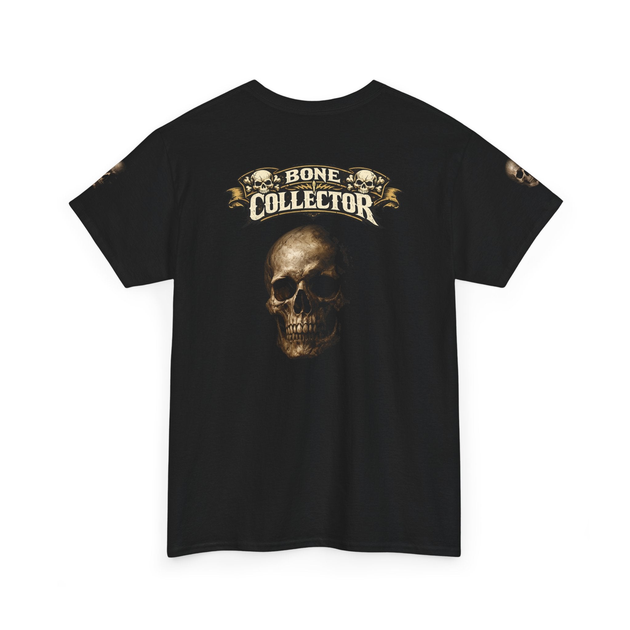 Premium Skull "Bone Collector" Graphic Tee — Gothic Vintage Horror T-Shirt
