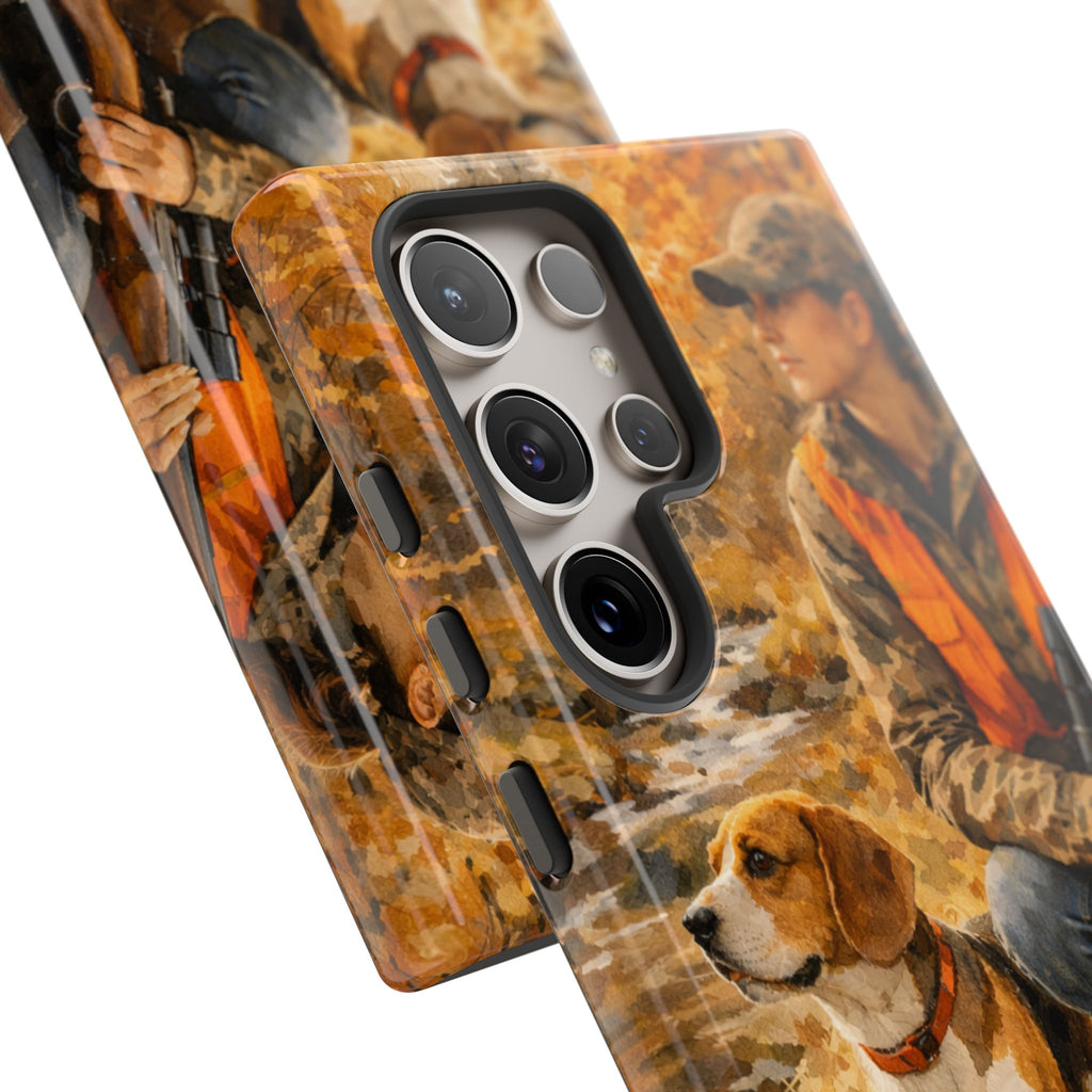 Hunter and Beagle Phone Case — Hunting Dog Autumn Camouflage iPhone Cover