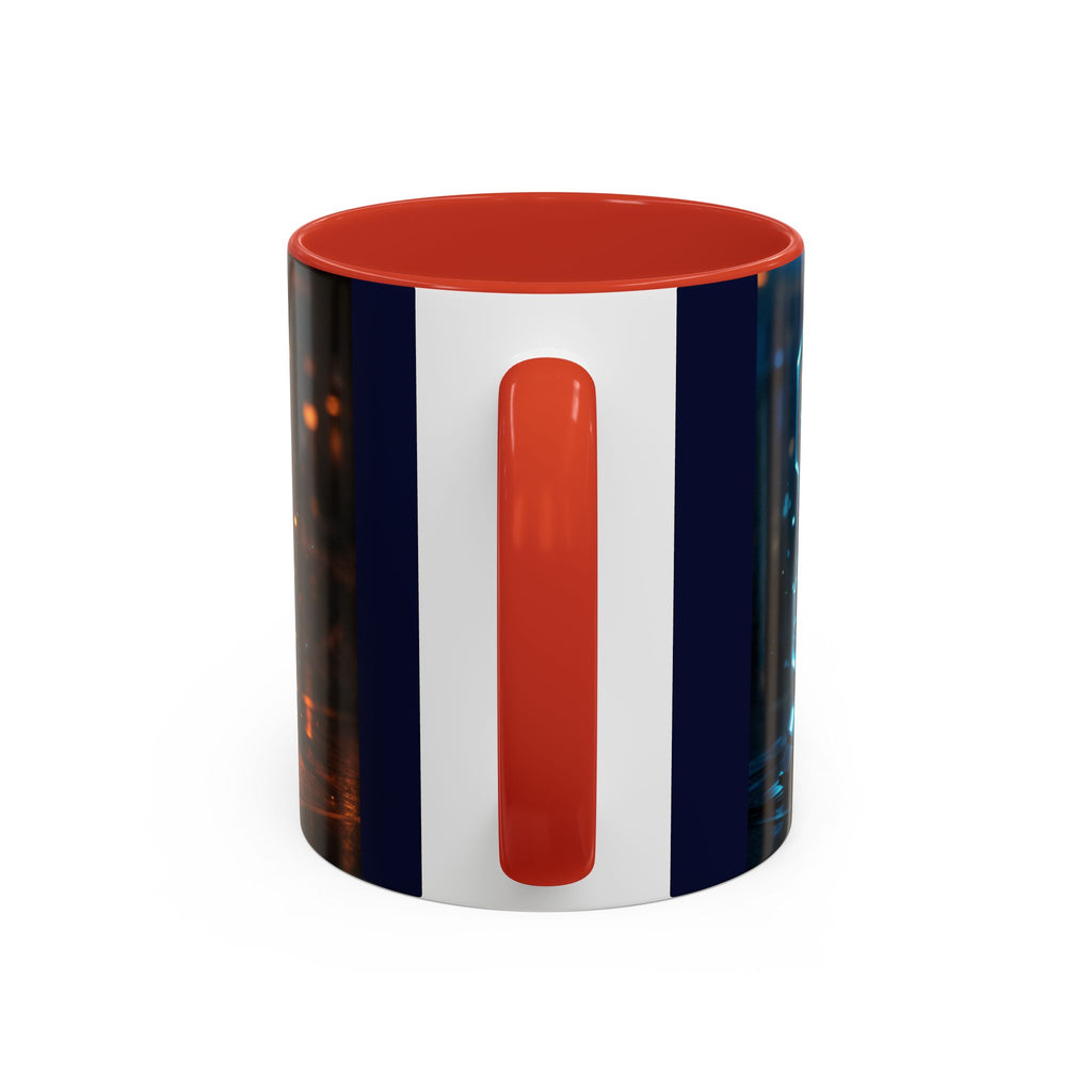 Coffee Mug — Neon Sign “May Contain Whiskey” Accent Mug (11/15 oz)