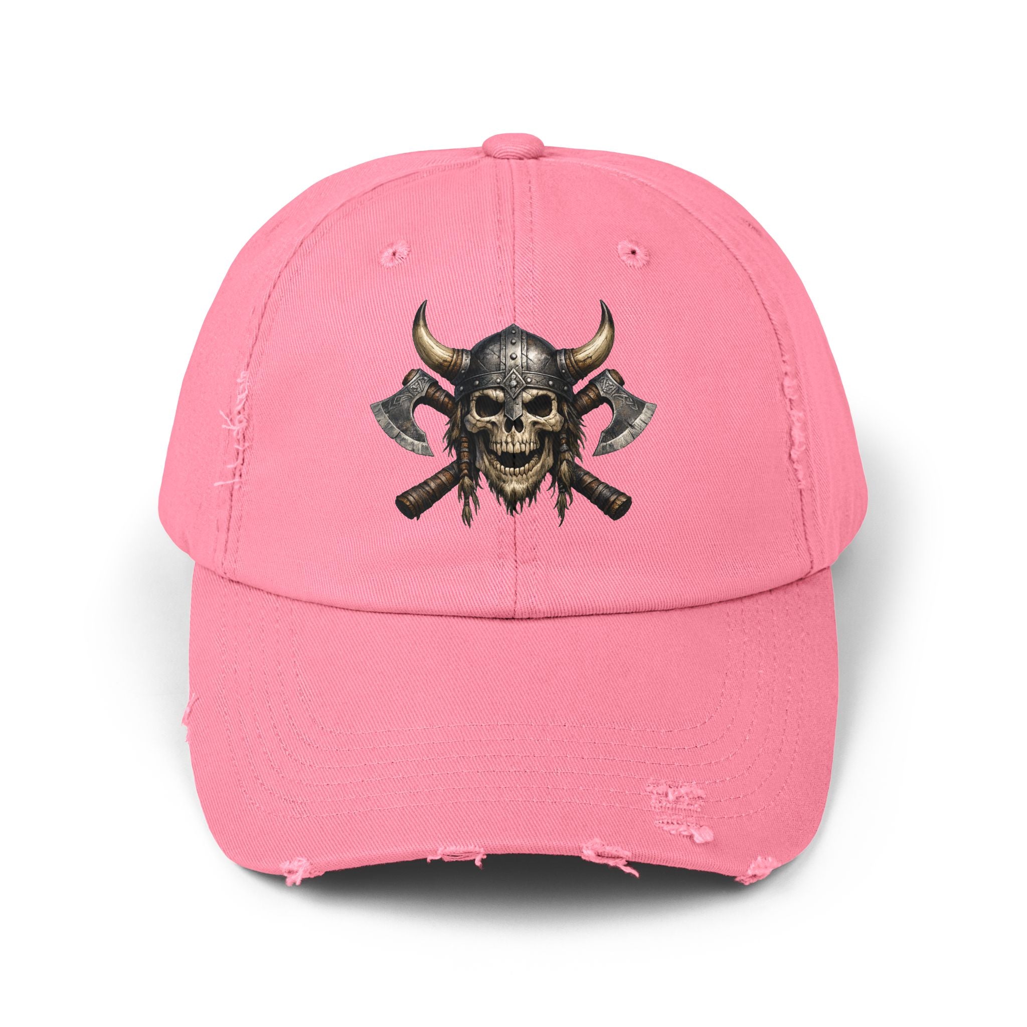 Viking Skull Axe Distressed Cap